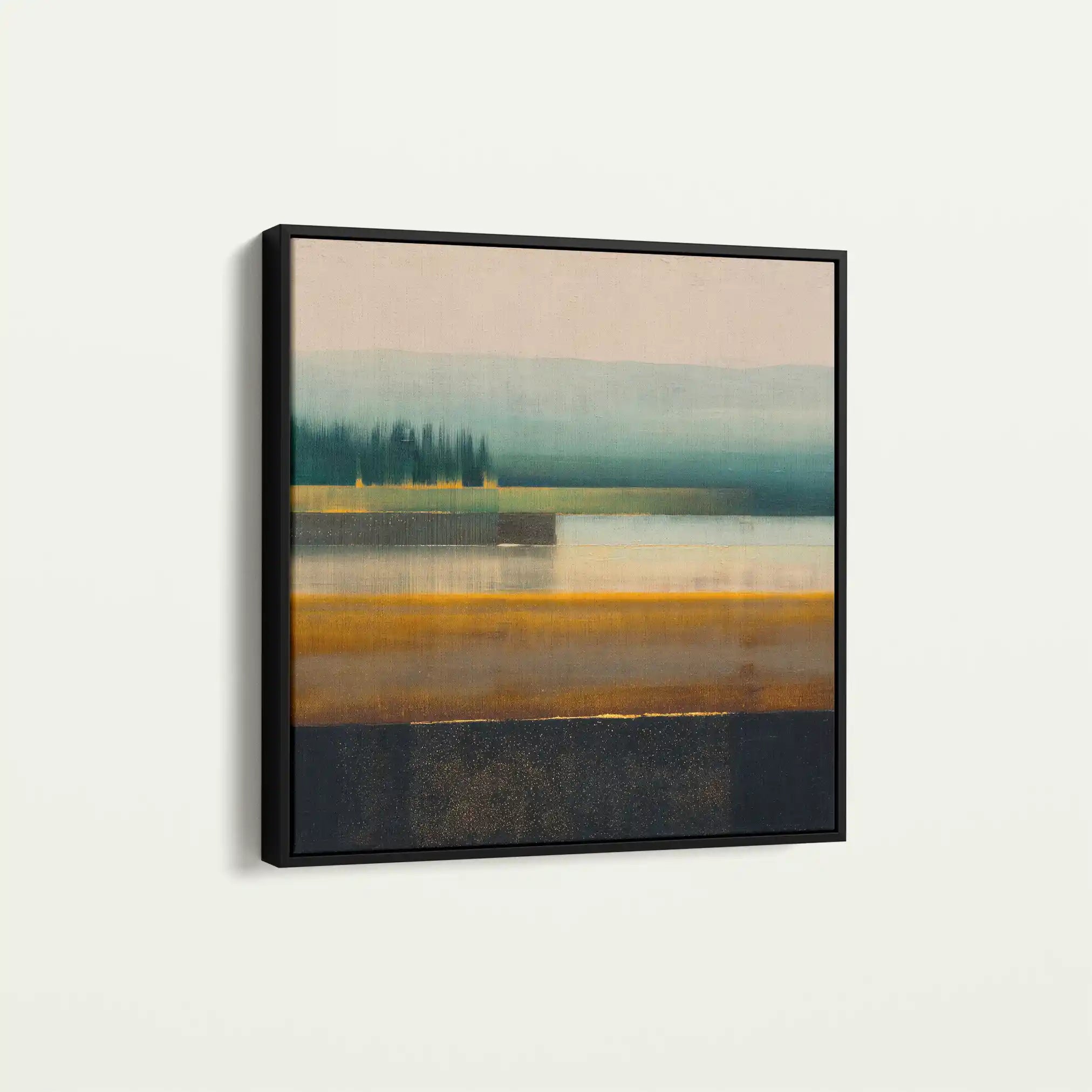Abstract 752 Canvas Art 16" x 16" / 40 x 40 cm / Black