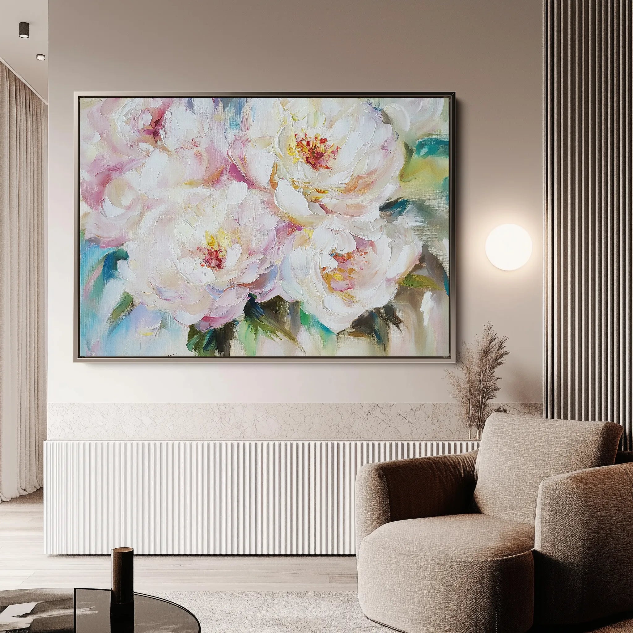Floral 753 Canvas Art 18" x 24" / 45 x 60 cm / Black