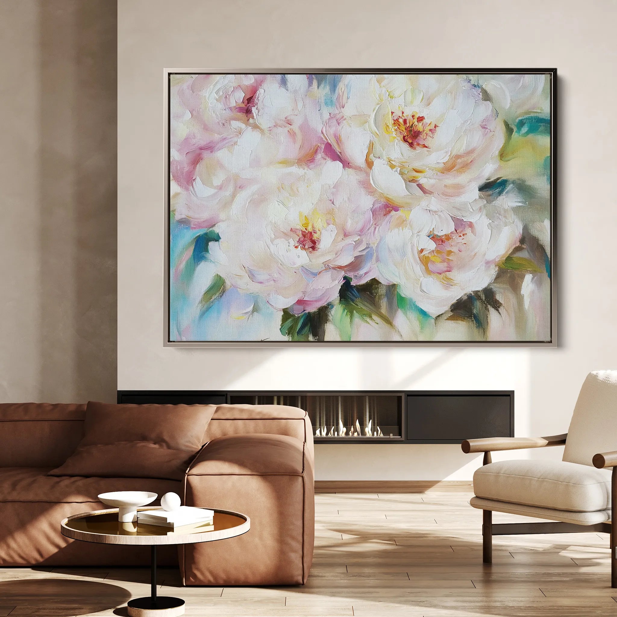 Floral 753 Canvas Art 18" x 24" / 45 x 60 cm / Black