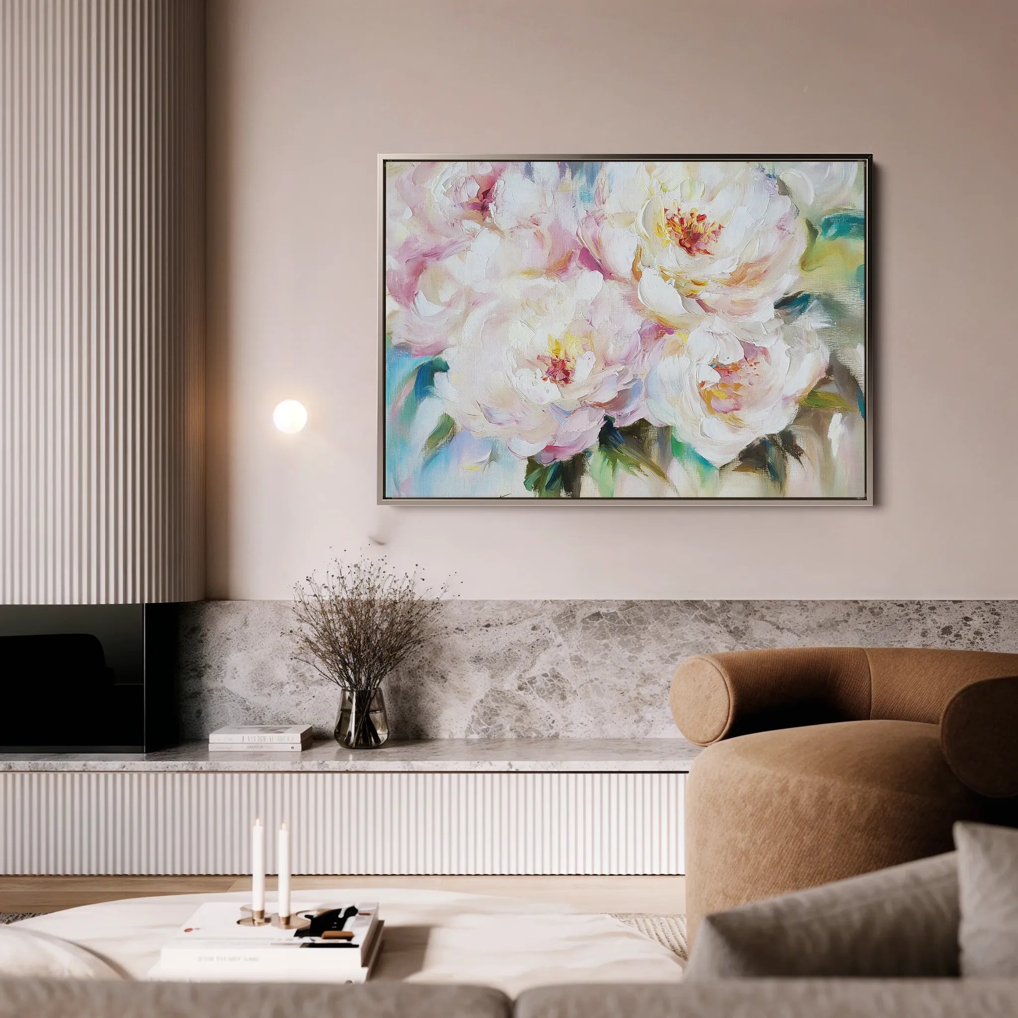 Floral 753 Canvas Art 18" x 24" / 45 x 60 cm / Black