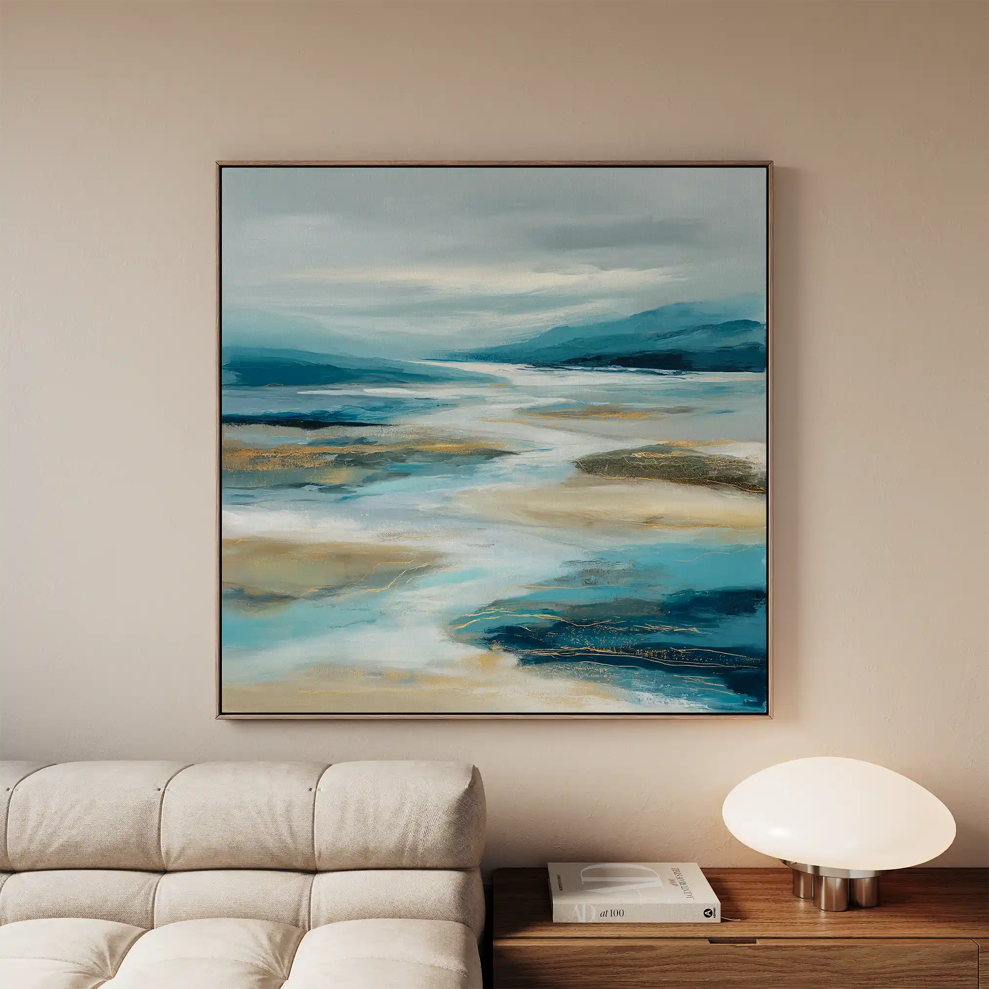 Abstract 757 Canvas Art 16" x 16" / 40 x 40 cm / Black