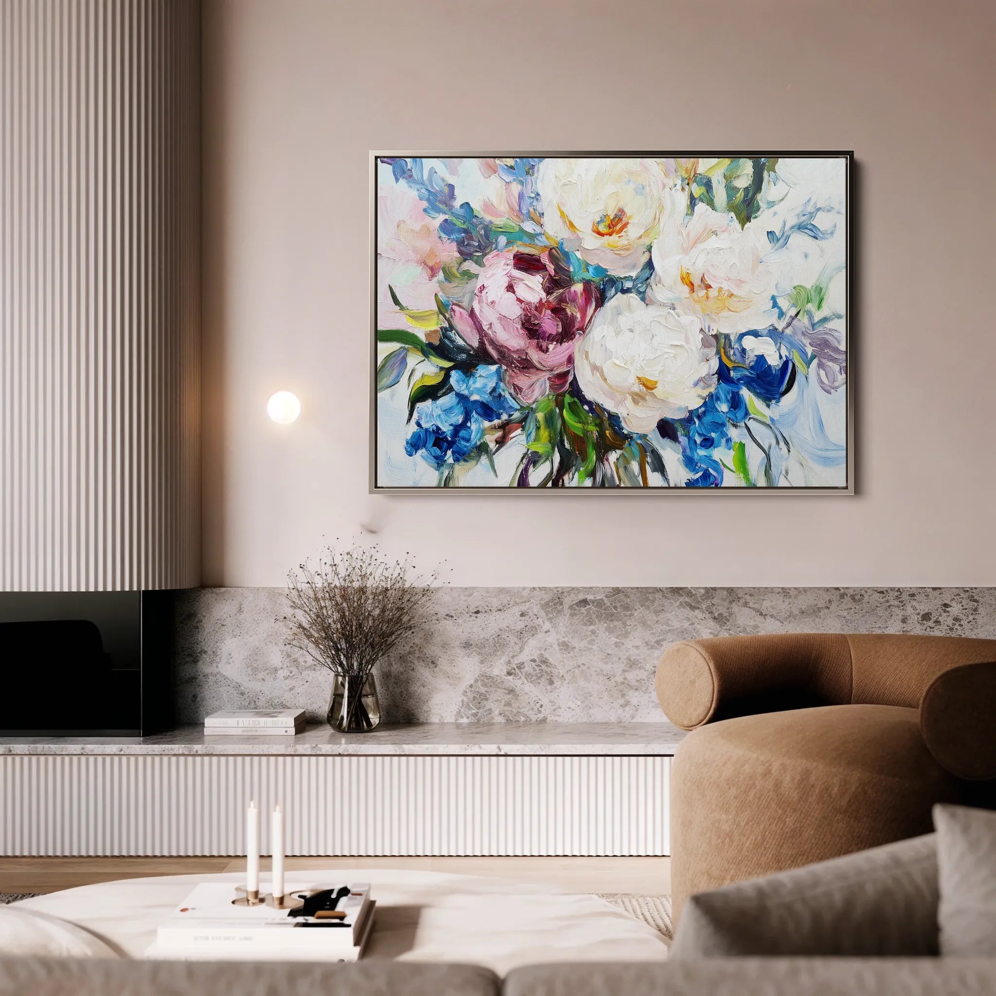 Floral 761 Canvas Art 18" x 24" / 45 x 60 cm / Black