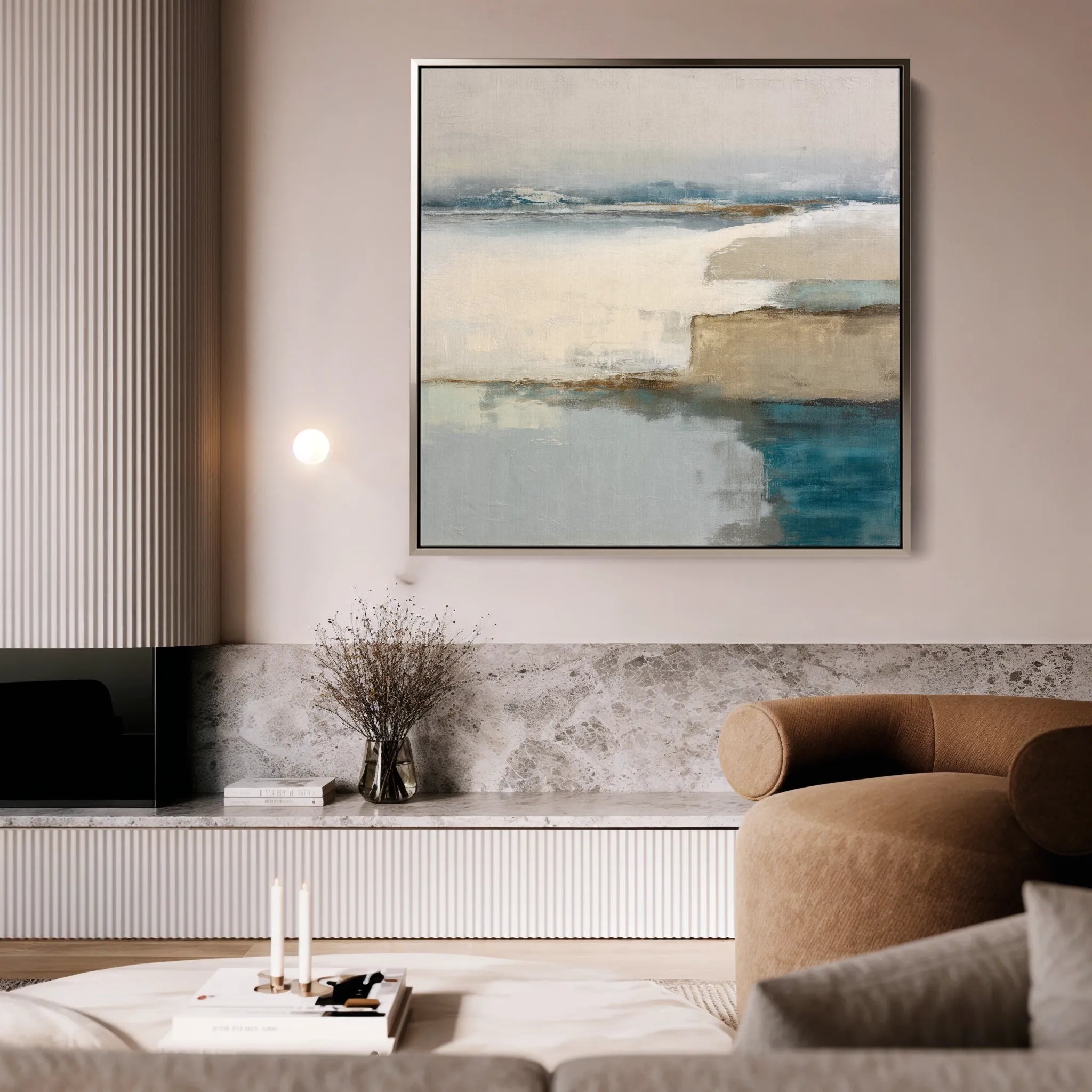 Abstract 764 Canvas Art 16" x 16" / 40 x 40 cm / Black