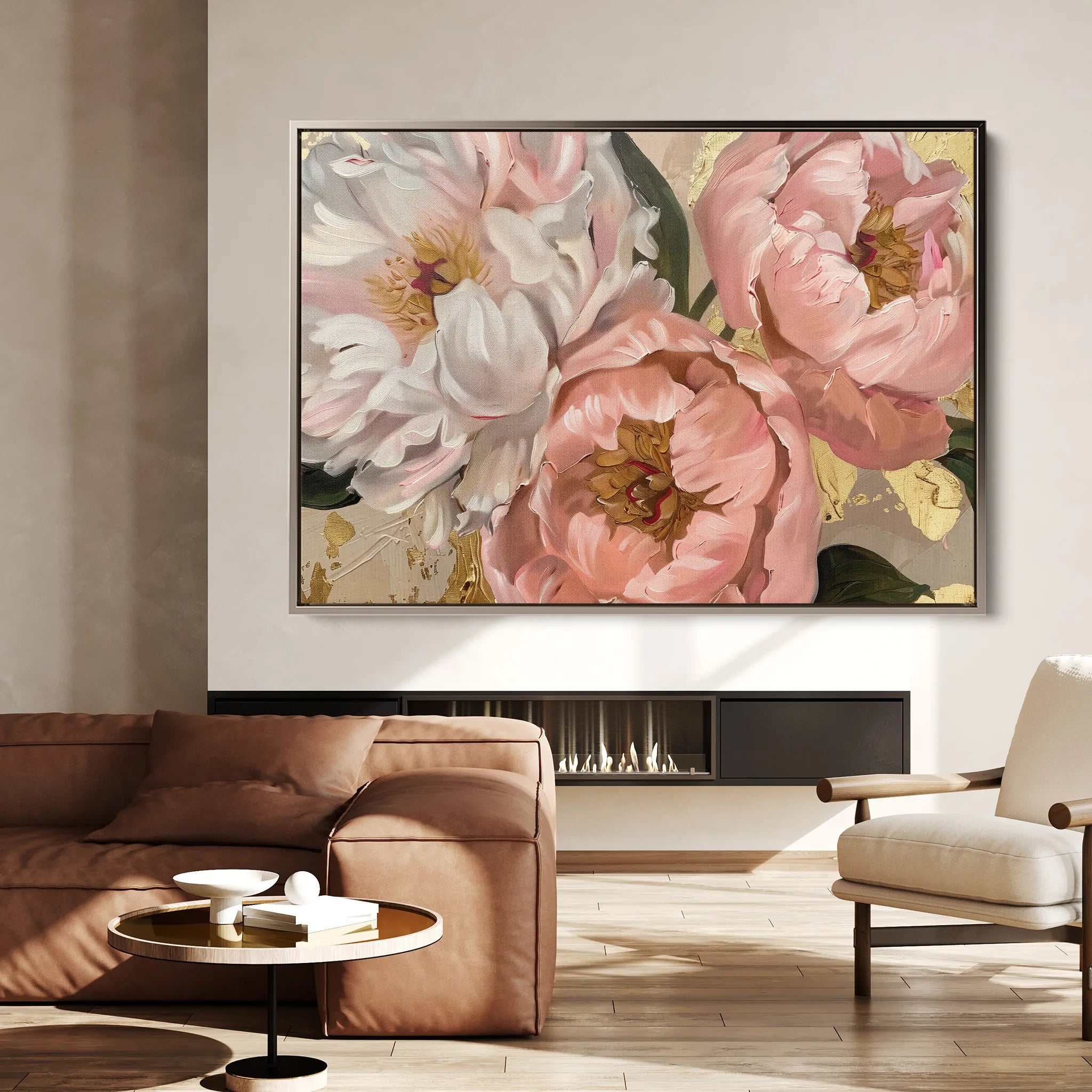 Floral 764 Canvas Art 18" x 24" / 45 x 60 cm / Black