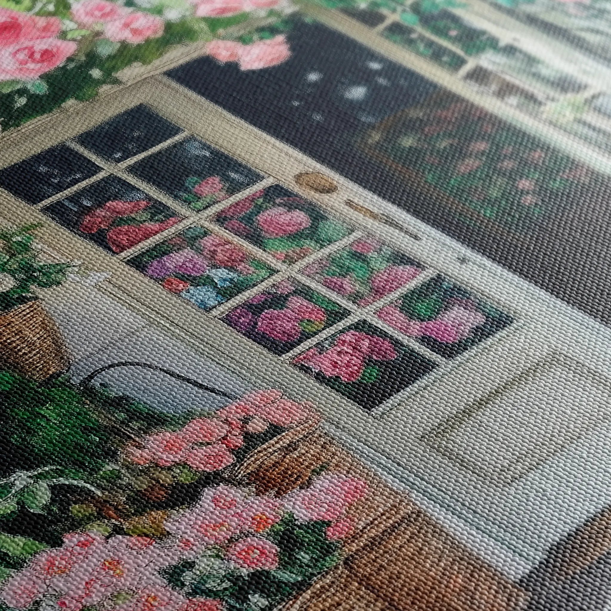 Floral 767 Canvas Art 18" x 24" / 45 x 60 cm / Black