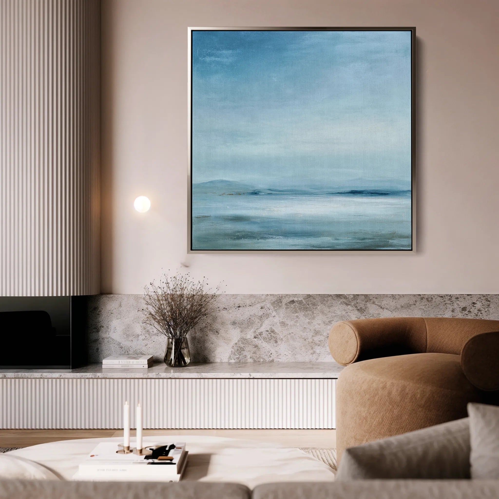 Abstract 775 Canvas Art 16" x 16" / 40 x 40 cm / Black