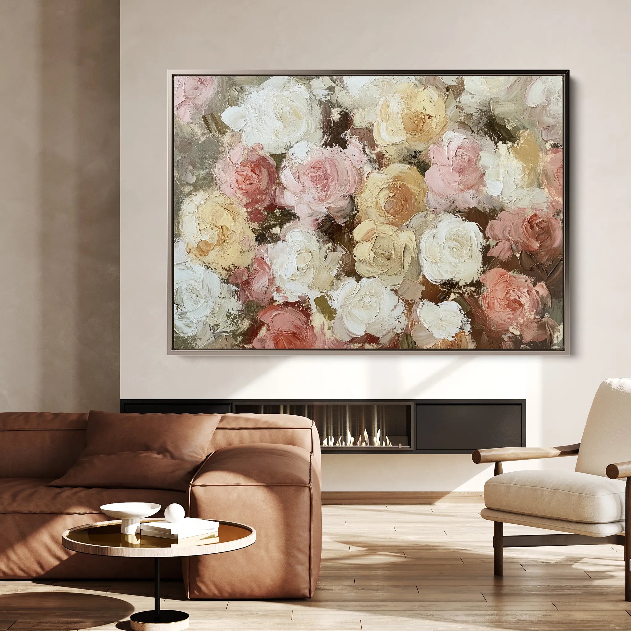 Floral 779 Canvas Art 18" x 24" / 45 x 60 cm / Black