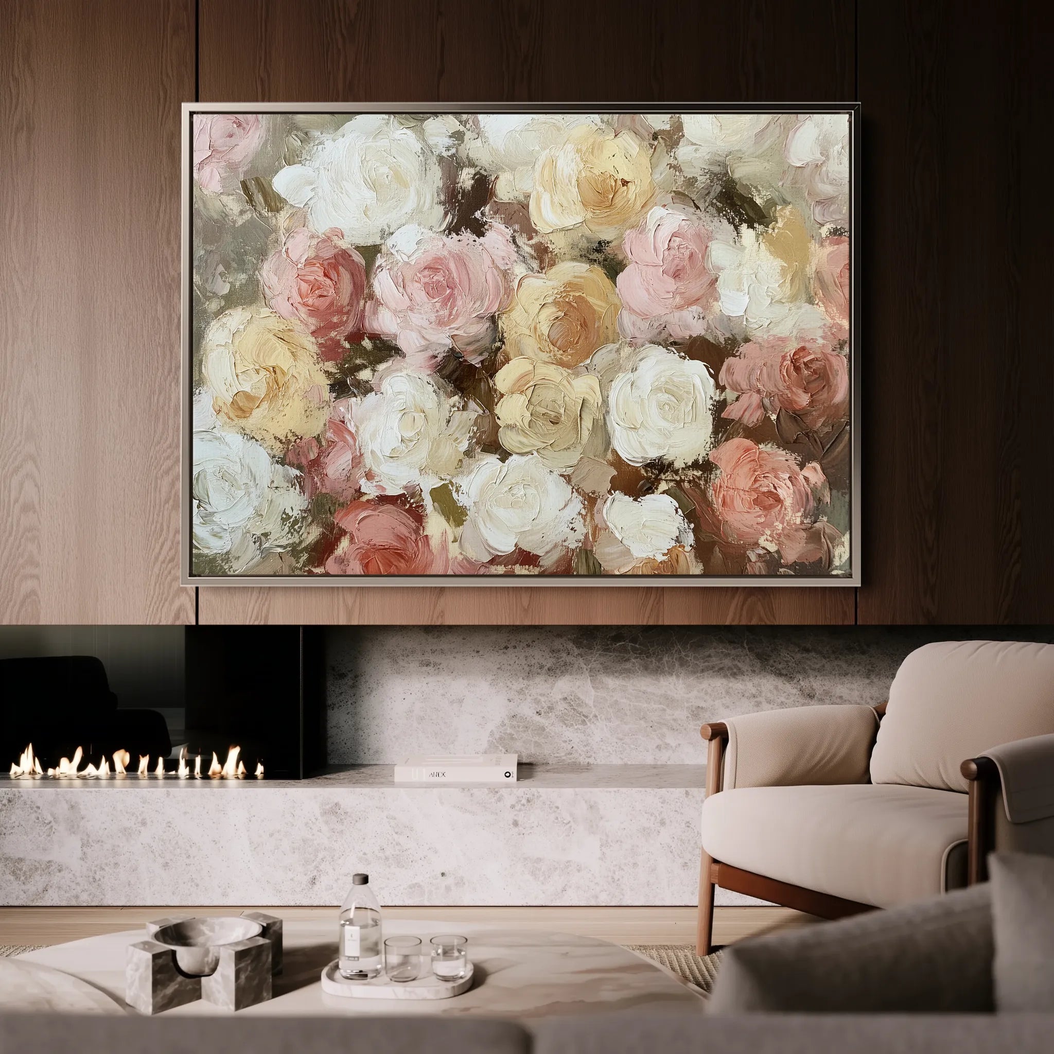 Floral 779 Canvas Art 18" x 24" / 45 x 60 cm / Black