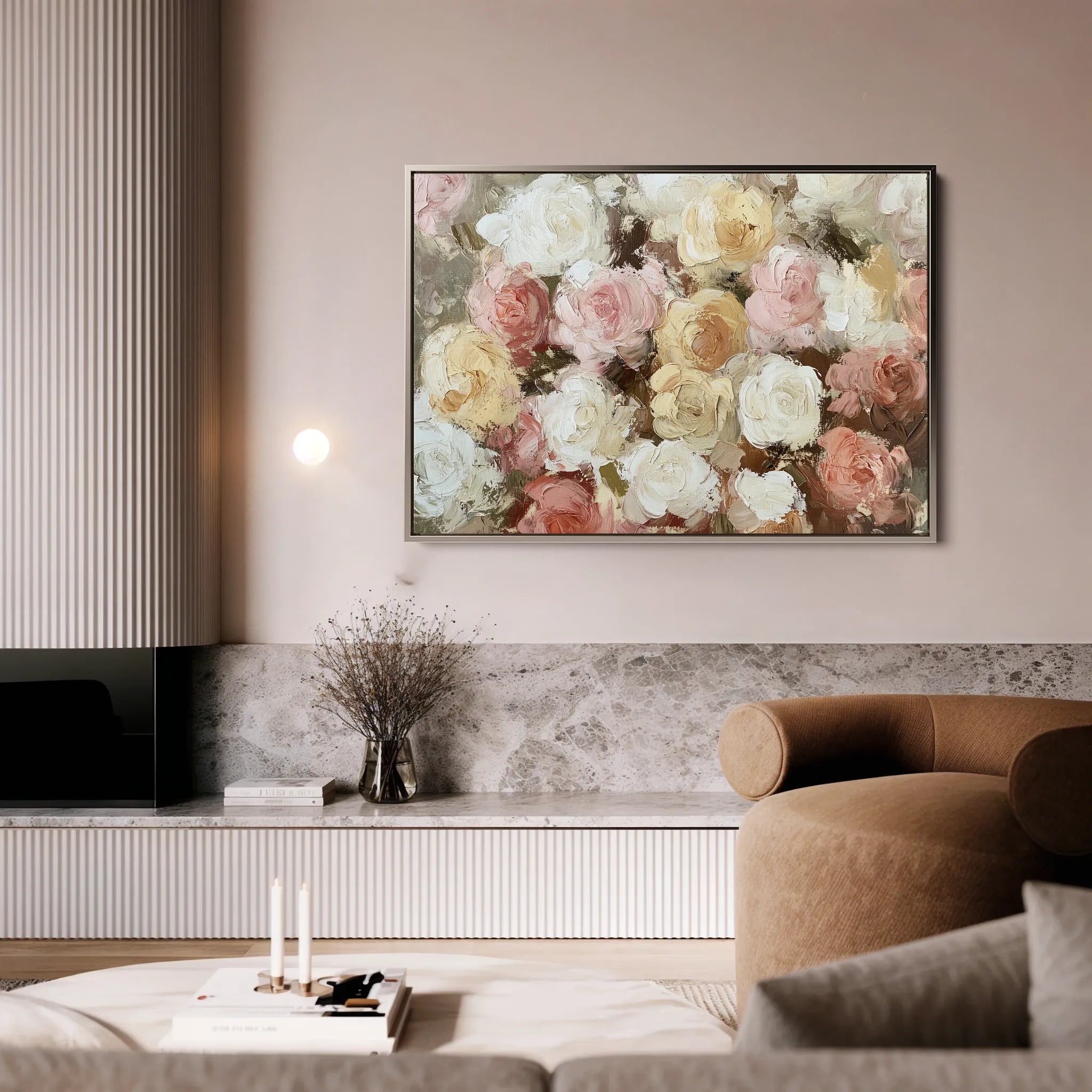 Floral 779 Canvas Art 18" x 24" / 45 x 60 cm / Black
