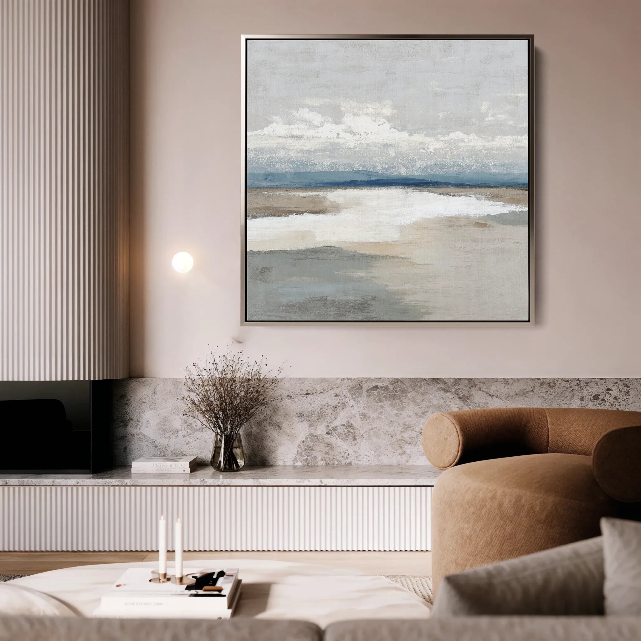 Abstract 780 Canvas Art 16" x 16" / 40 x 40 cm / Black