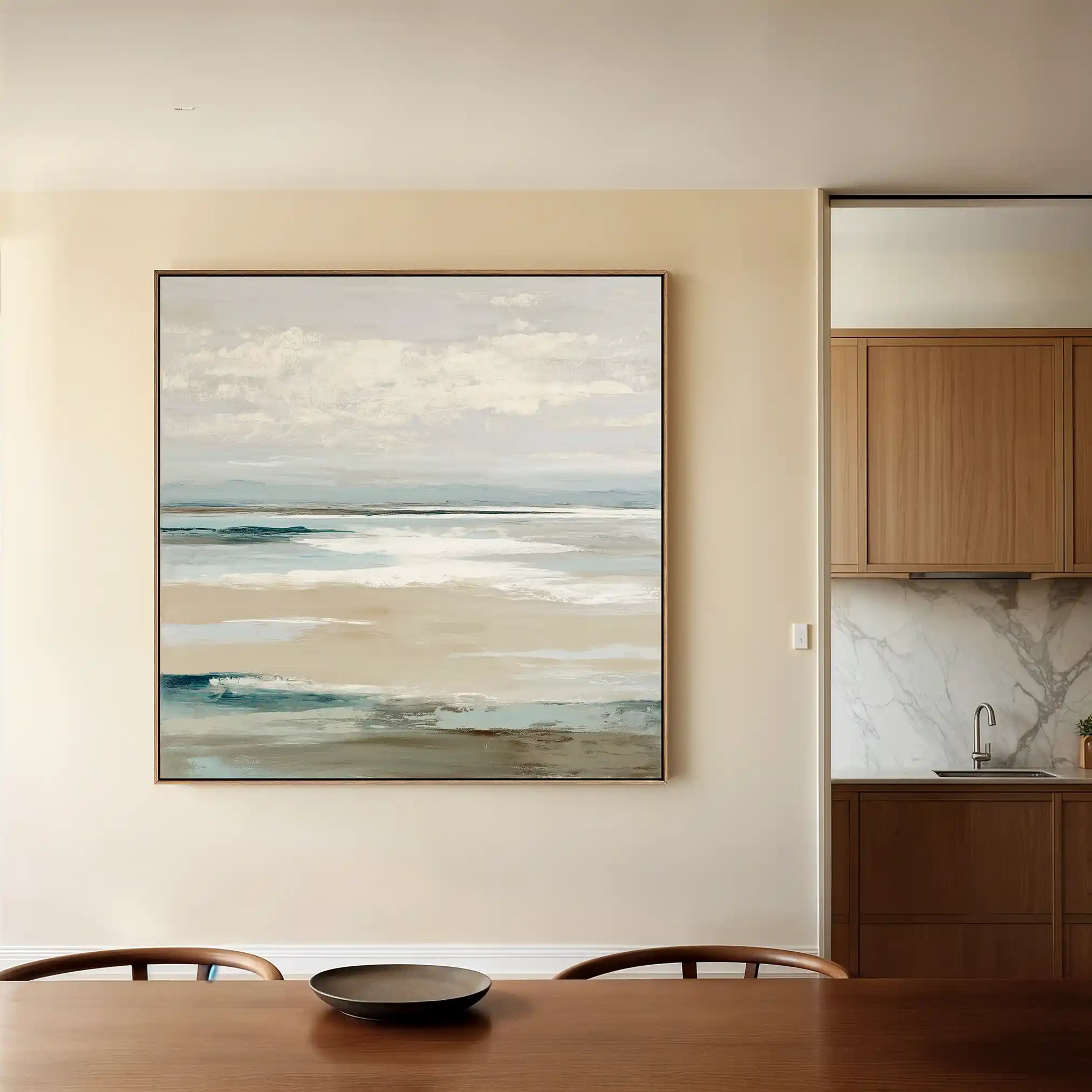 Abstract 784 Canvas Art 16" x 16" / 40 x 40 cm / Black