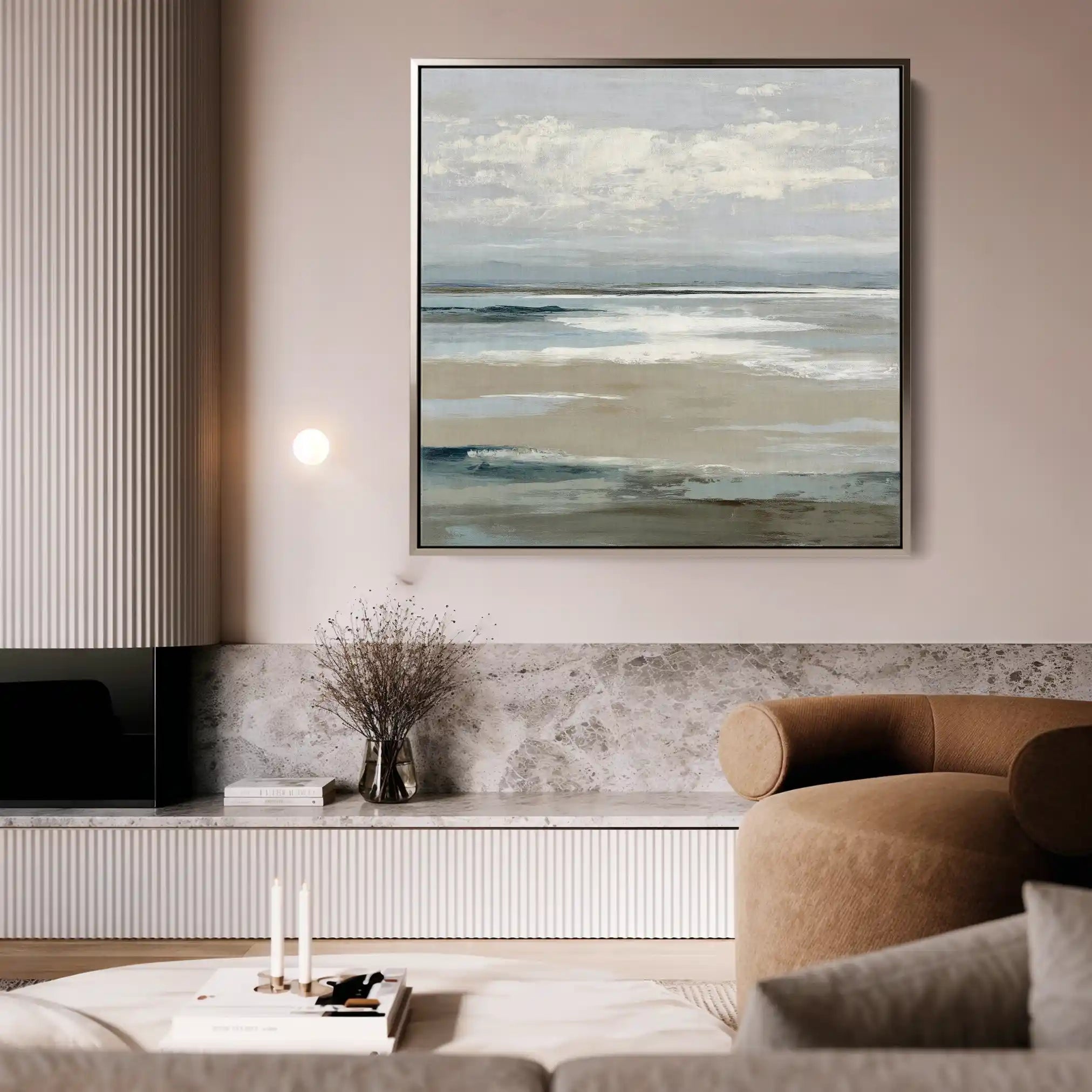 Abstract 784 Canvas Art 16" x 16" / 40 x 40 cm / Black