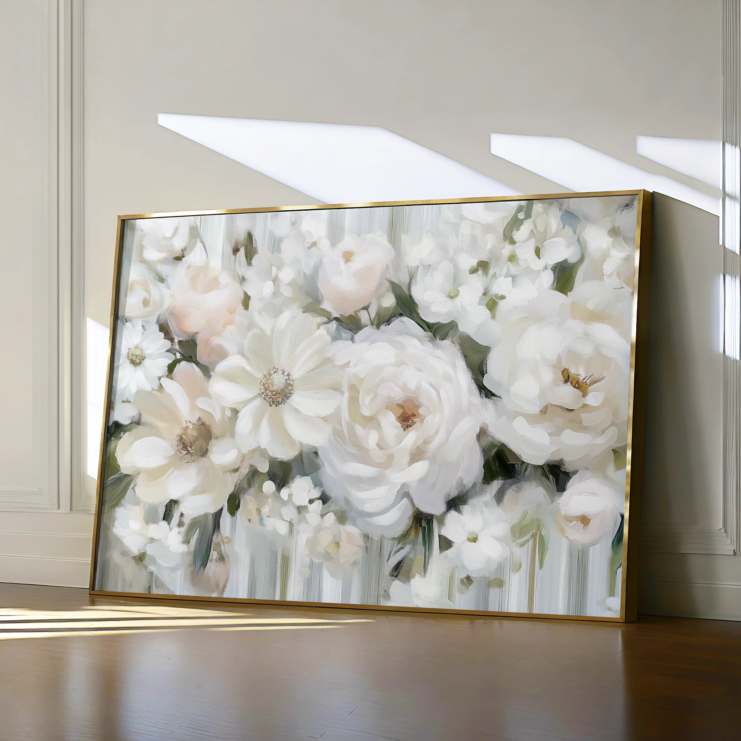 Floral 786 Canvas Art 18" x 24" / 45 x 60 cm / Black