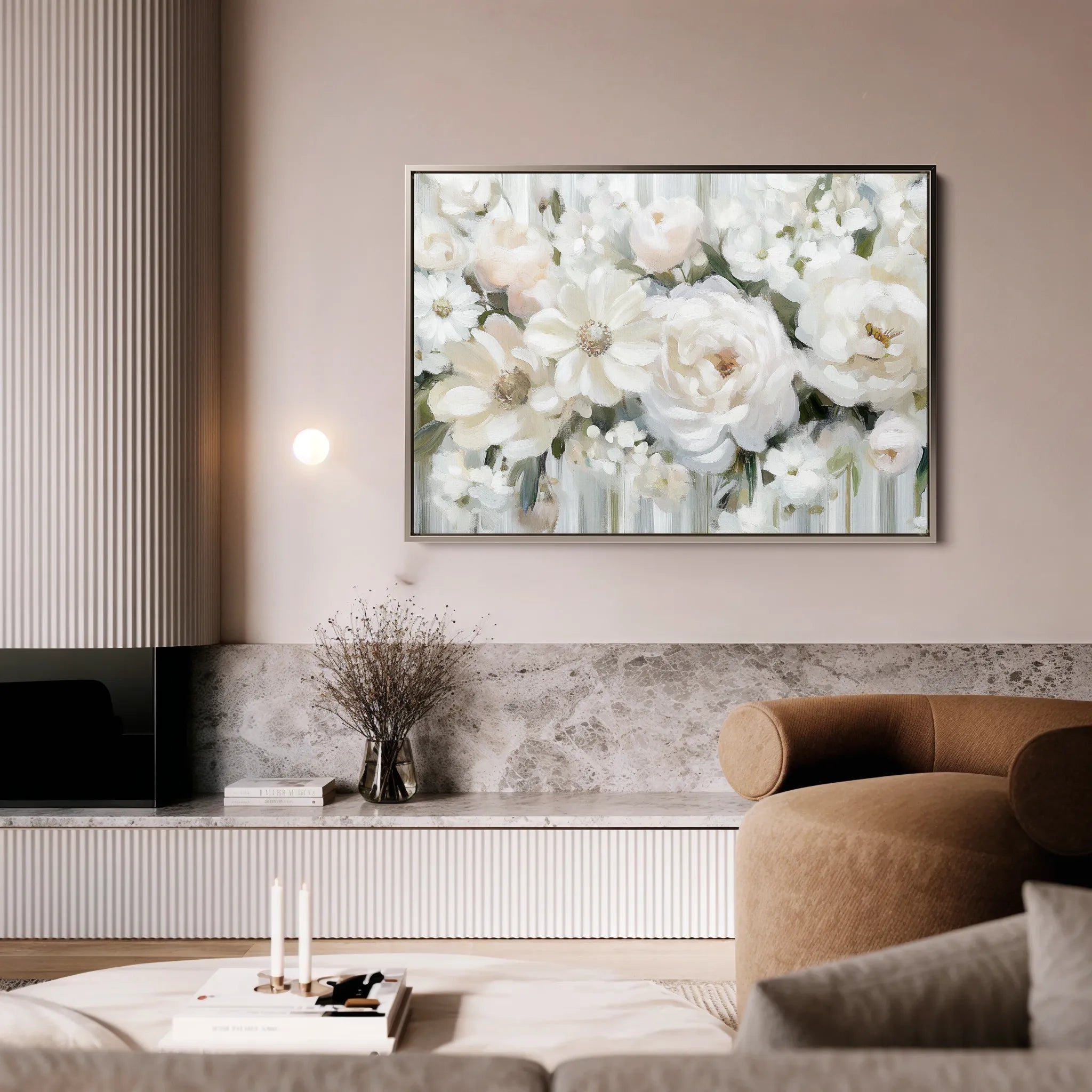 Floral 786 Canvas Art 18" x 24" / 45 x 60 cm / Black