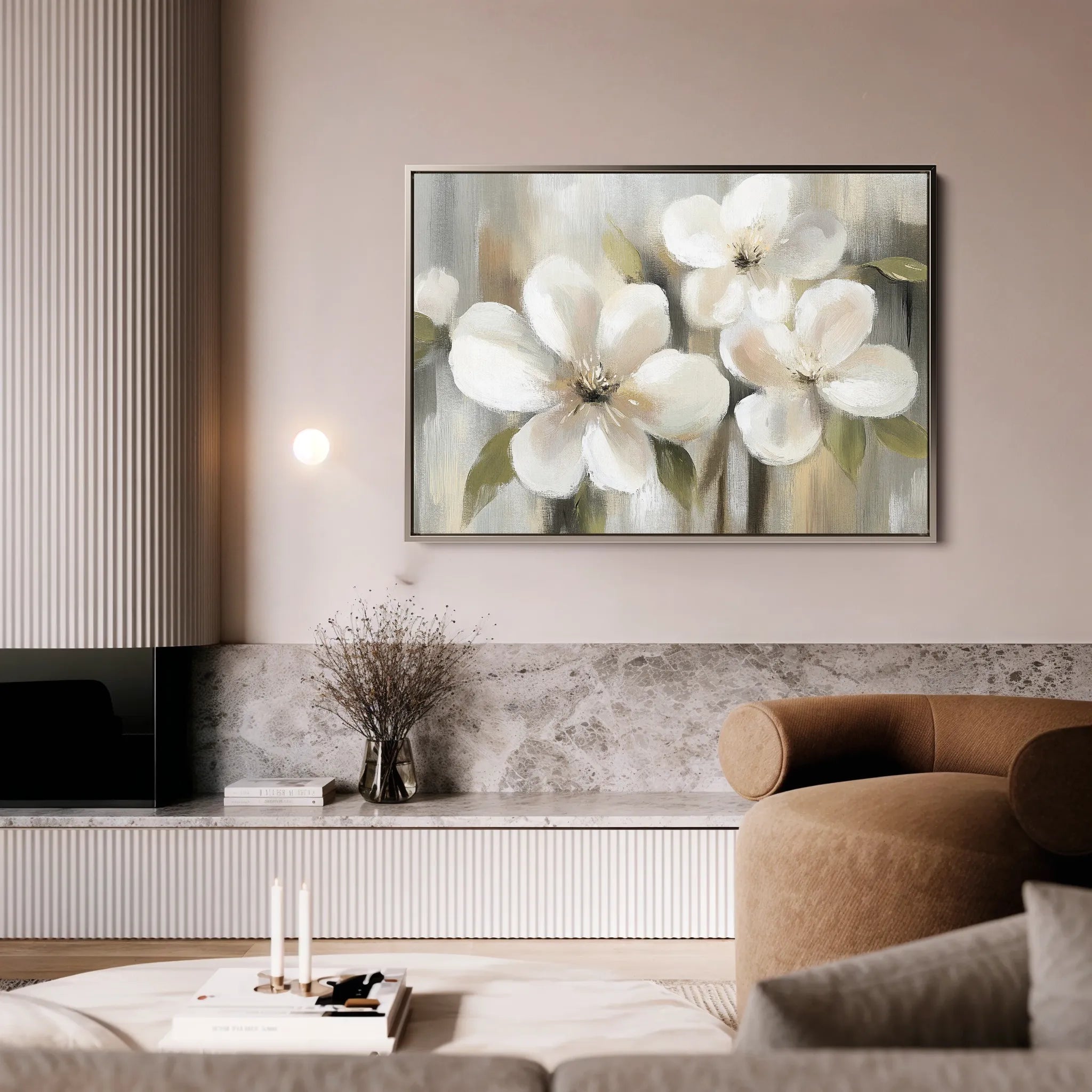 Floral 787 Canvas Art 18" x 24" / 45 x 60 cm / Black