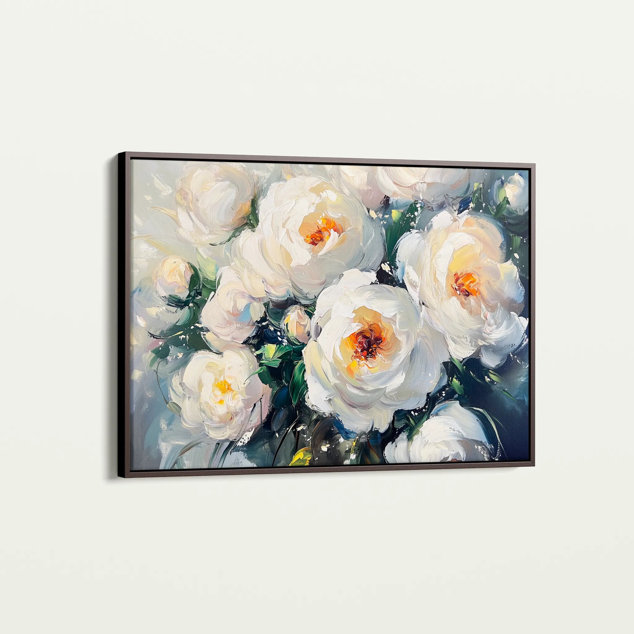 Floral 789 Canvas Art 18" x 24" / 45 x 60 cm / Black