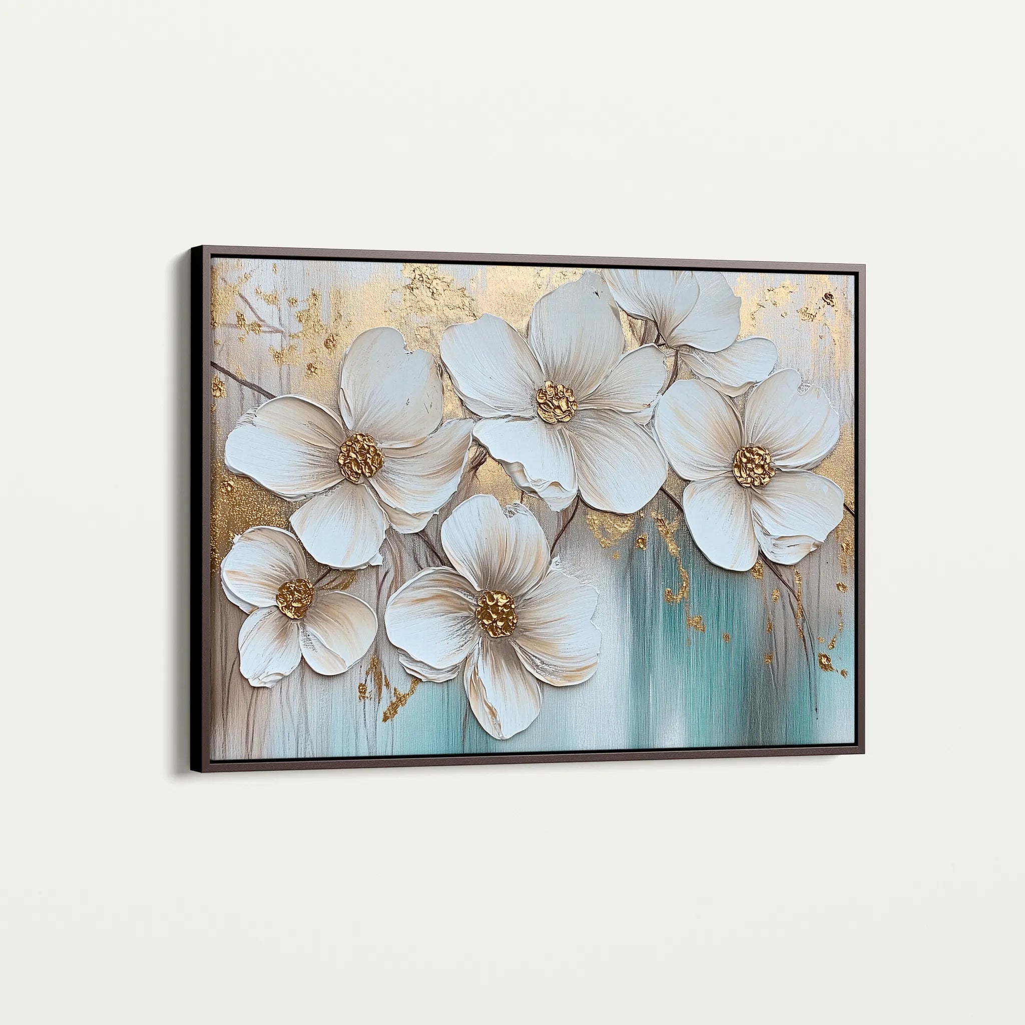 Floral 791 Canvas Art 18" x 24" / 45 x 60 cm / Black