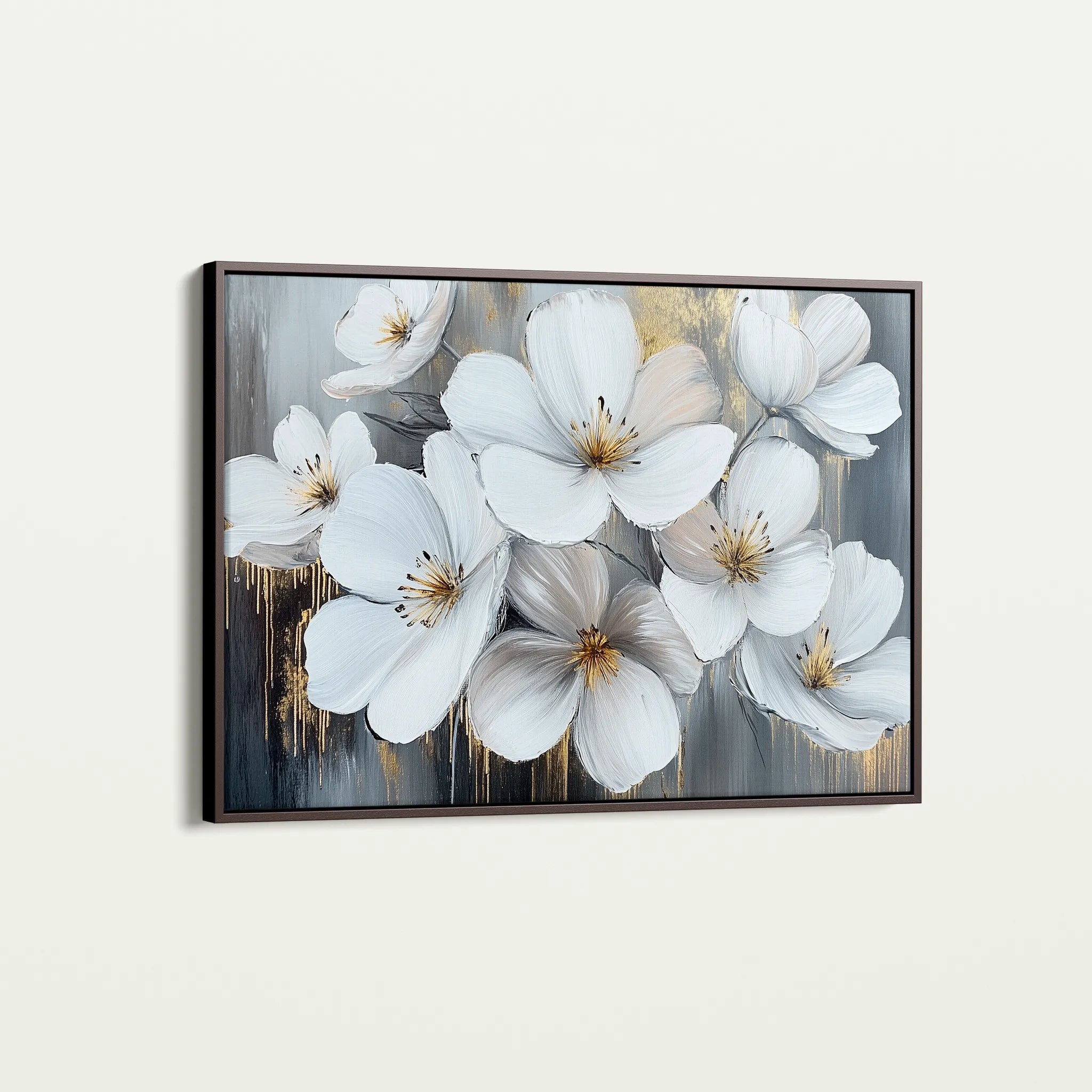 Floral 792 Canvas Art 18" x 24" / 45 x 60 cm / Black