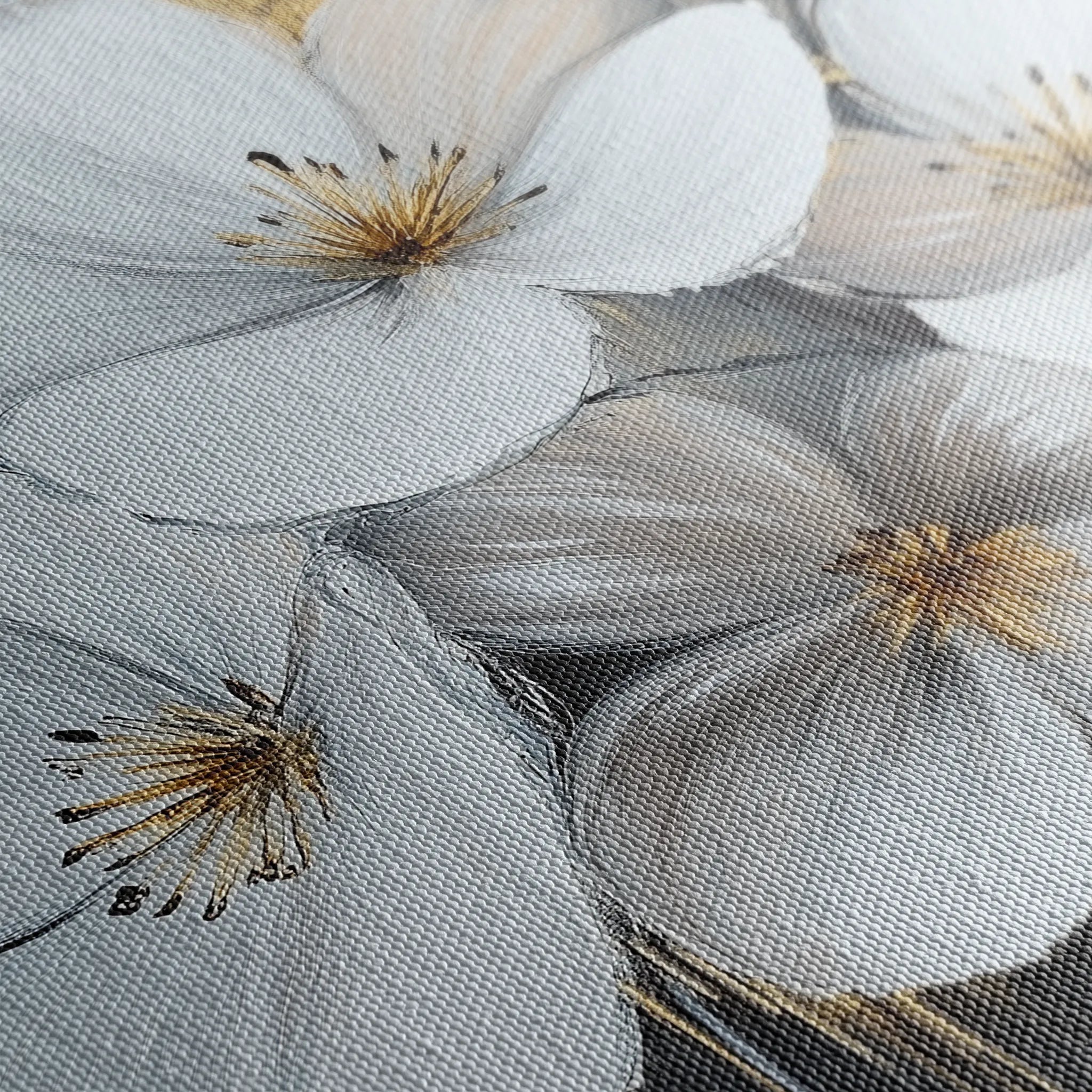 Floral 792 Canvas Art 18" x 24" / 45 x 60 cm / Black
