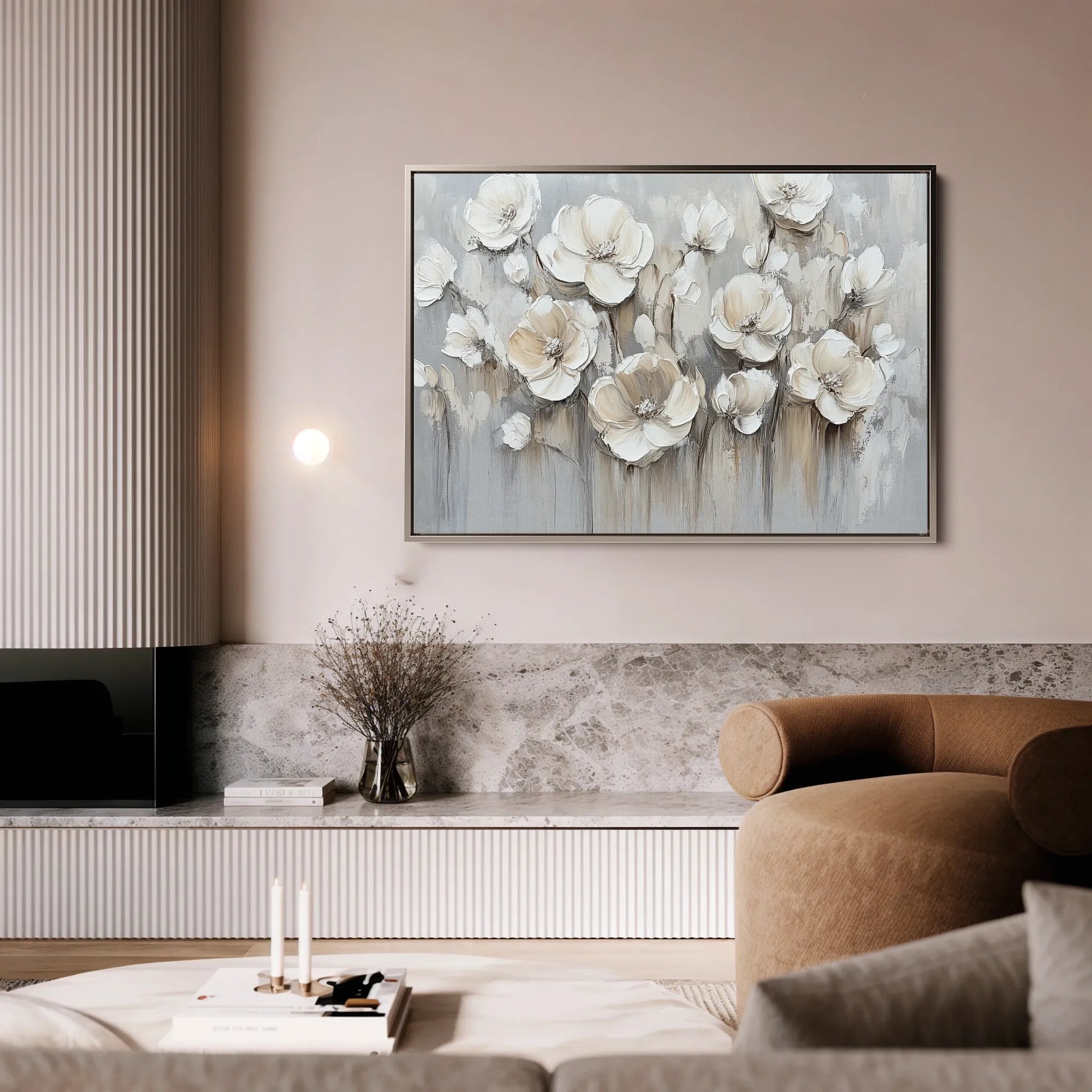 Floral 793 Canvas Art 18" x 24" / 45 x 60 cm / Black
