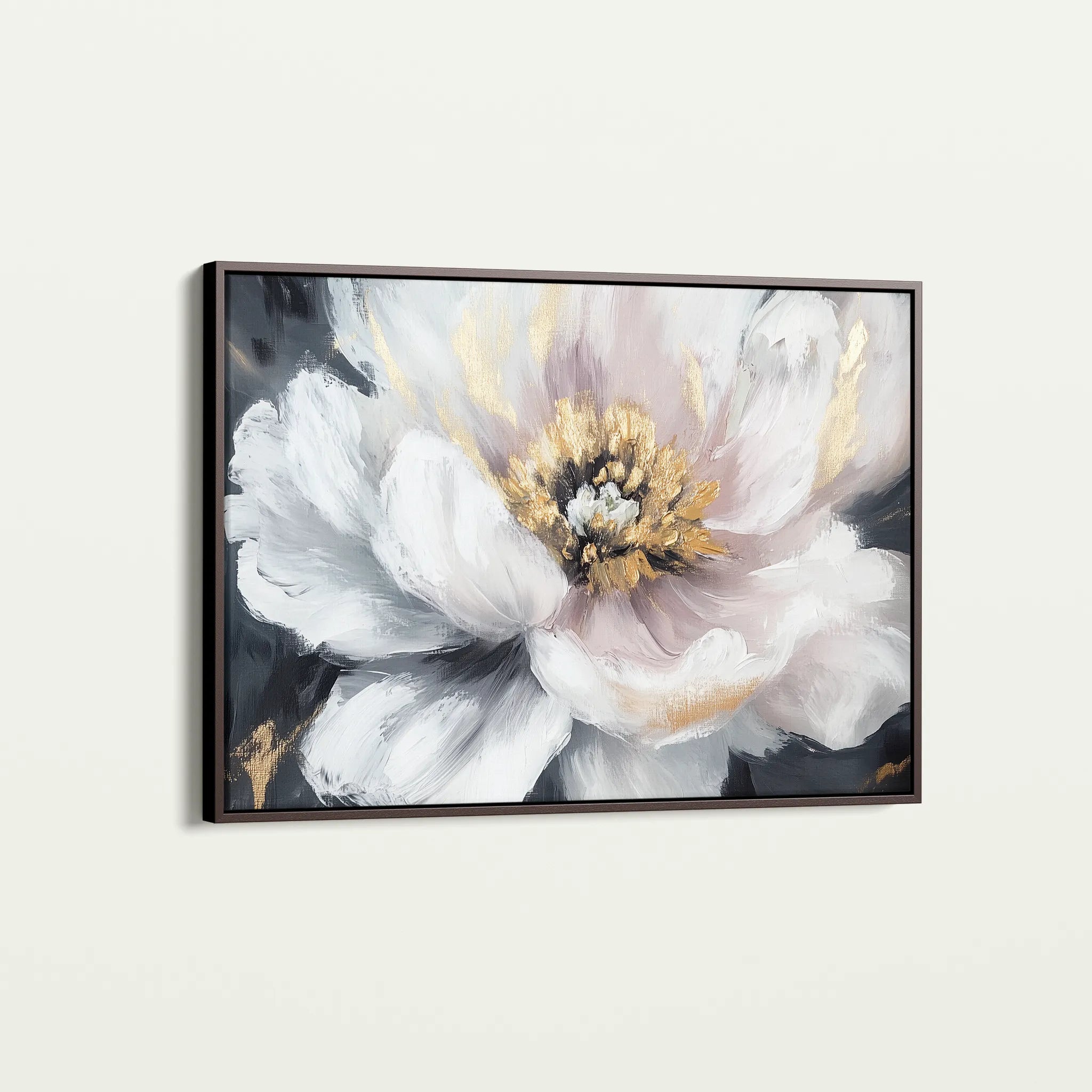 Floral 794 Canvas Art 18" x 24" / 45 x 60 cm / Black