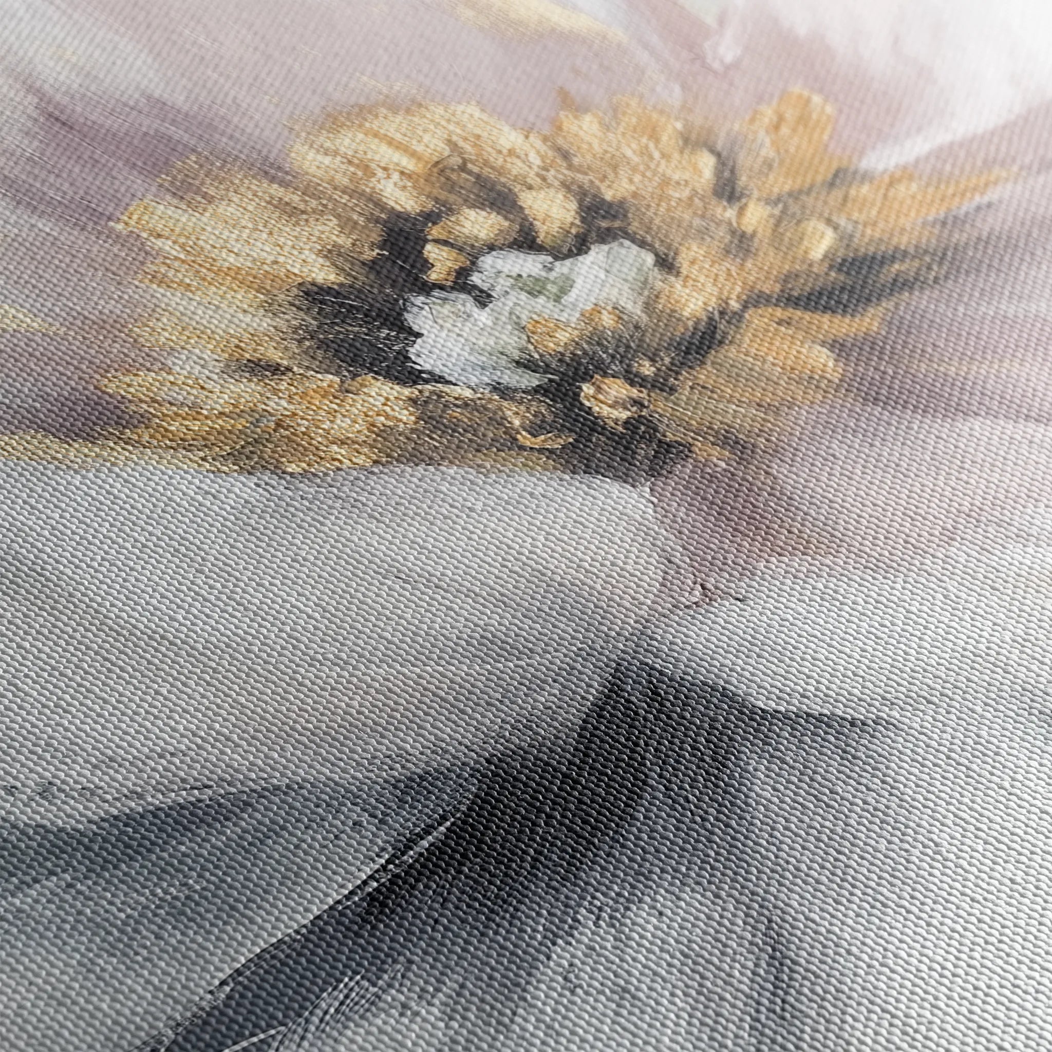 Floral 794 Canvas Art 18" x 24" / 45 x 60 cm / Black