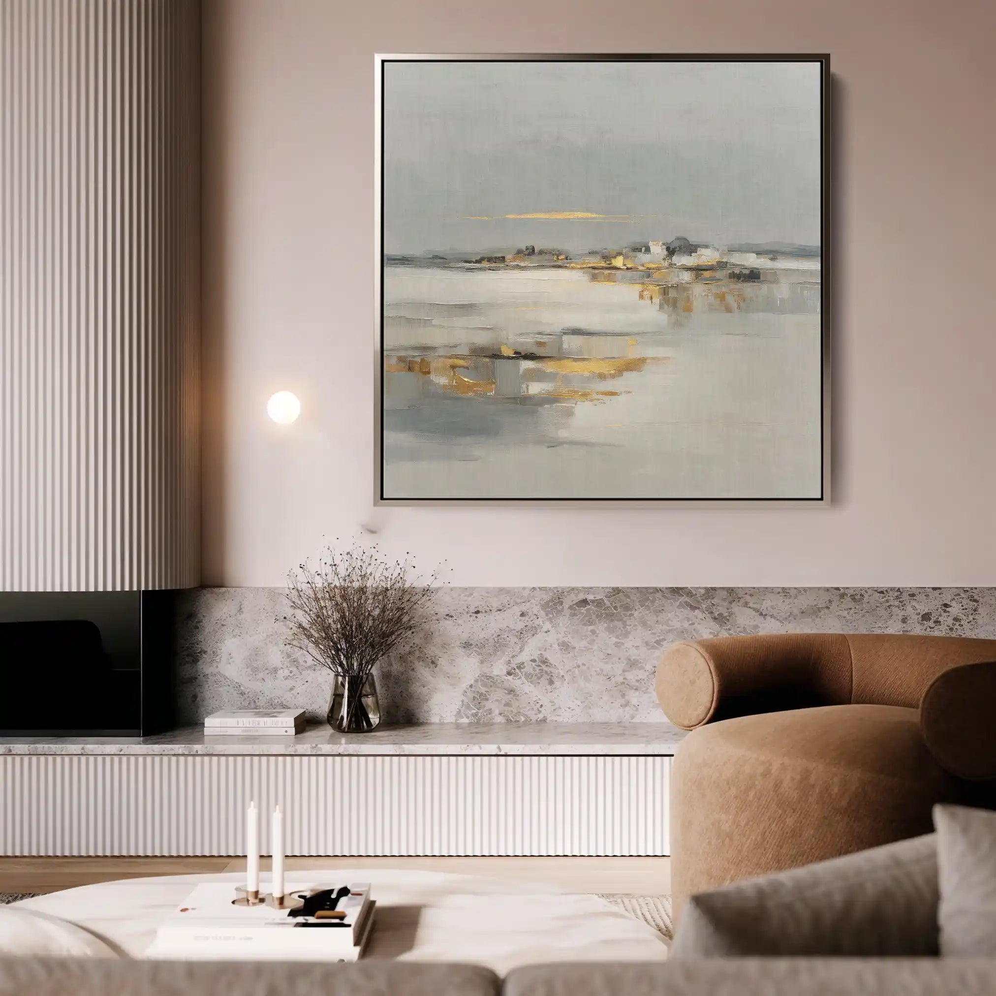 Abstract 795 Canvas Art 16" x 16" / 40 x 40 cm / Black