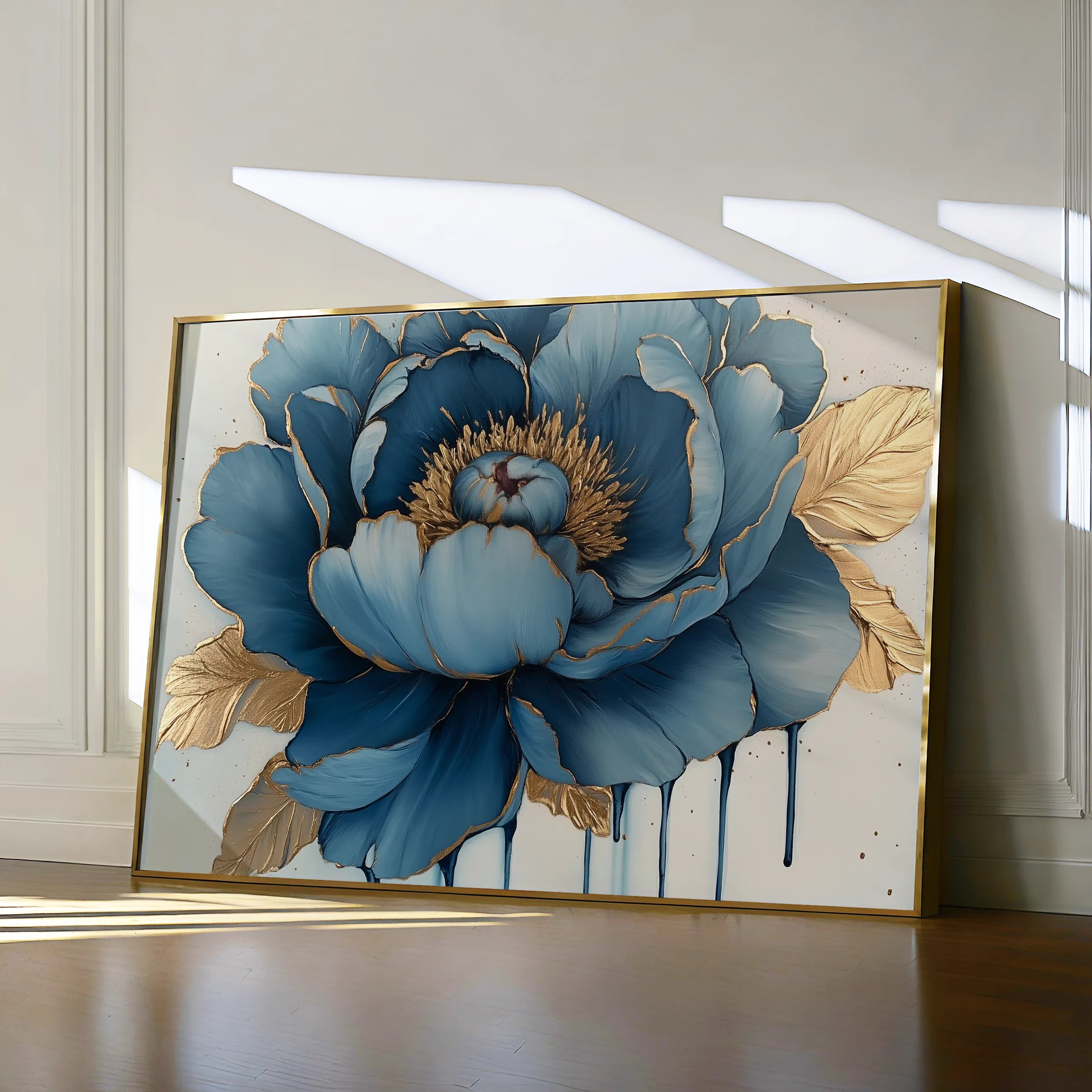Floral 796 Canvas Art 18" x 24" / 45 x 60 cm / Black