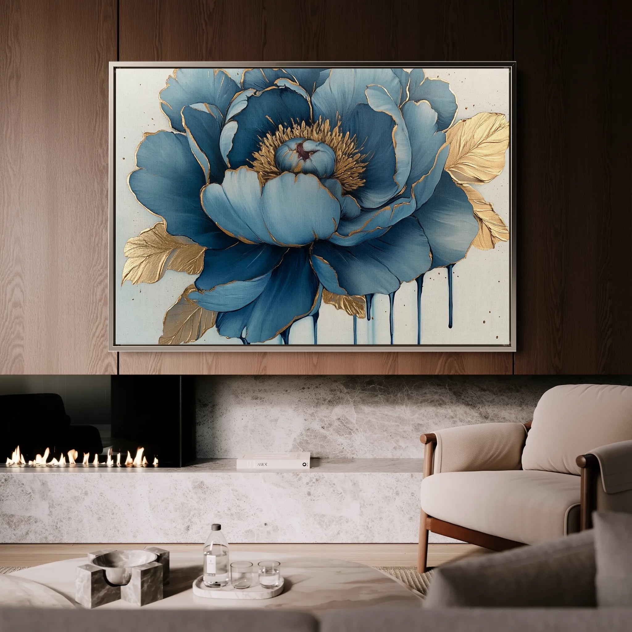 Floral 796 Canvas Art 18" x 24" / 45 x 60 cm / Black