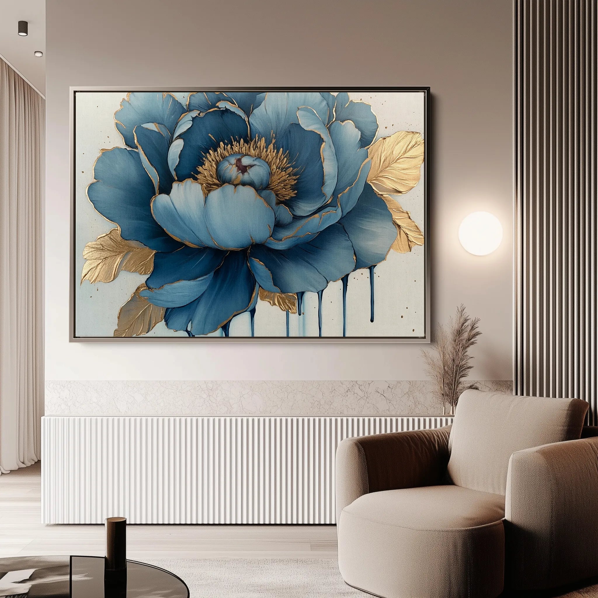 Floral 796 Canvas Art 18" x 24" / 45 x 60 cm / Black