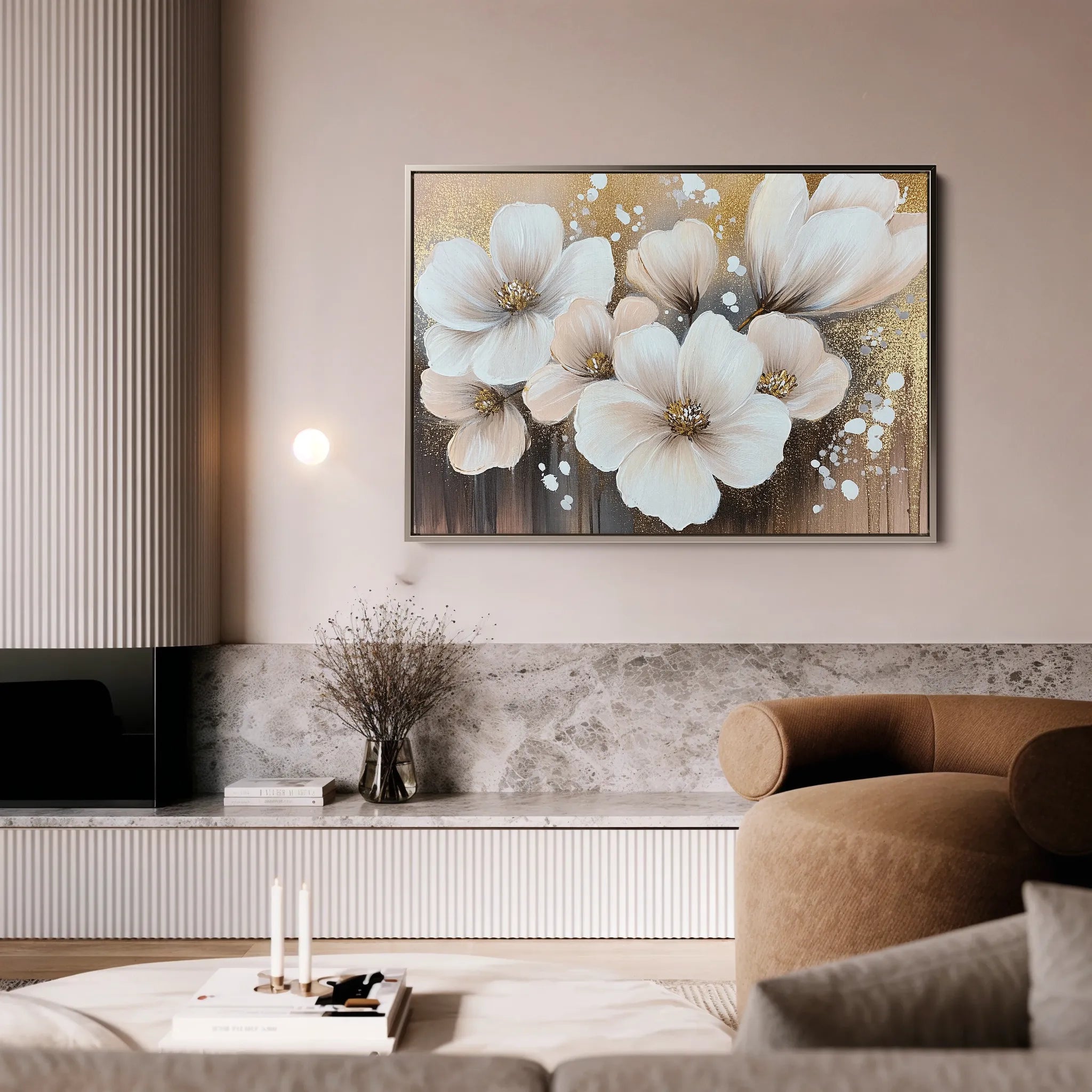 Floral 797 Canvas Art 18" x 24" / 45 x 60 cm / Black