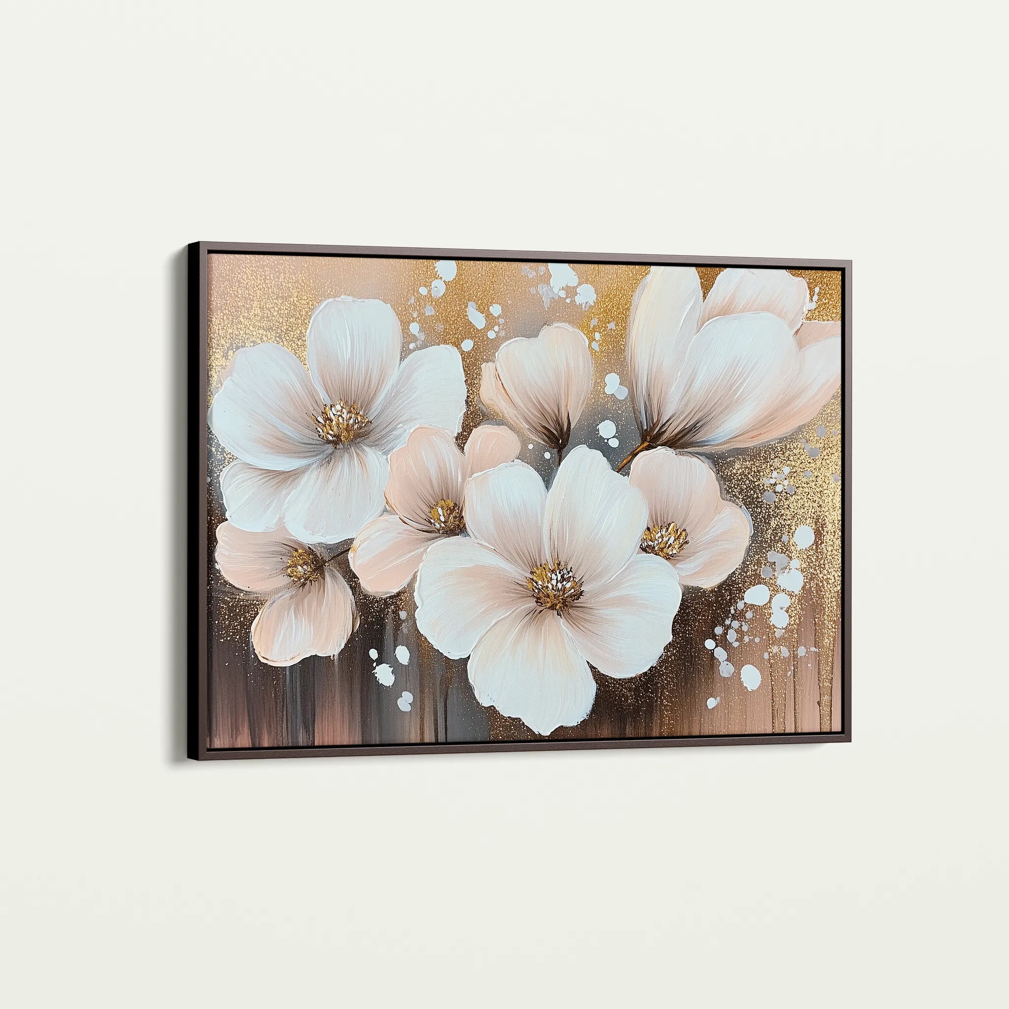 Floral 797 Canvas Art 18" x 24" / 45 x 60 cm / Black