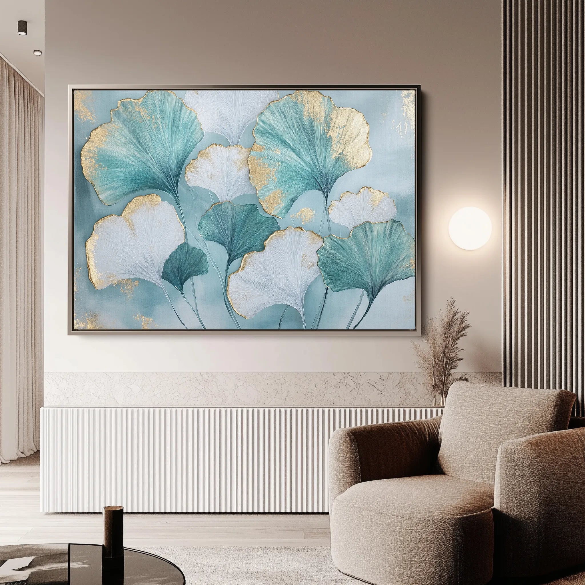 Floral 798 Canvas Art 18" x 24" / 45 x 60 cm / Black