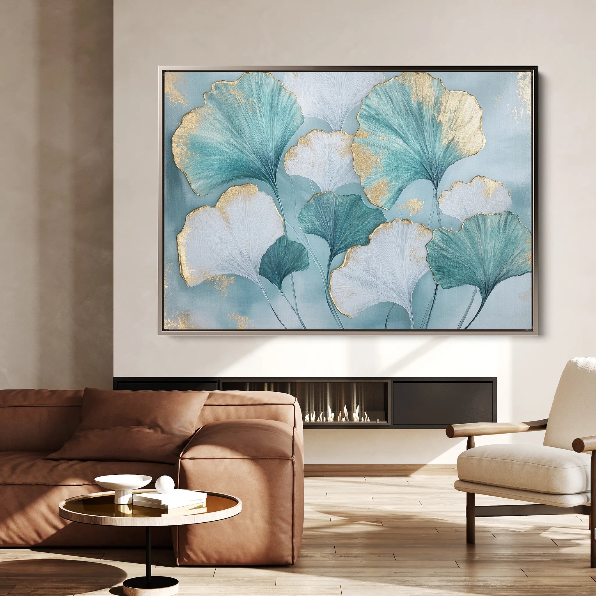 Floral 798 Canvas Art 18" x 24" / 45 x 60 cm / Black