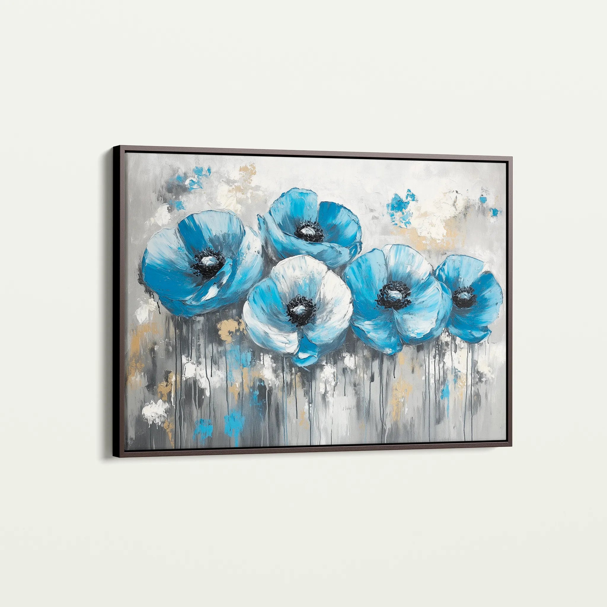 Floral 799 Canvas Art 18" x 24" / 45 x 60 cm / Black