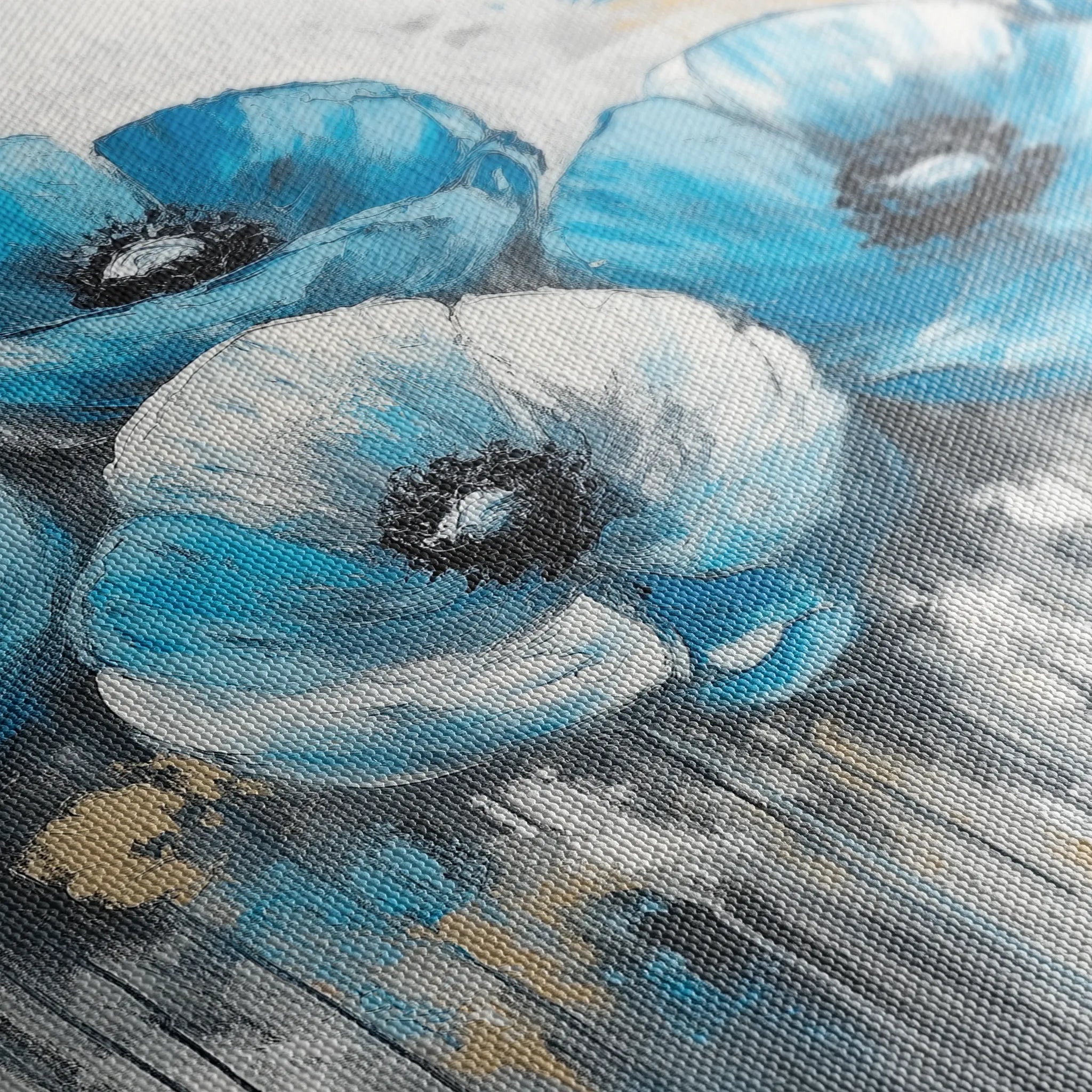 Floral 799 Canvas Art 18" x 24" / 45 x 60 cm / Black