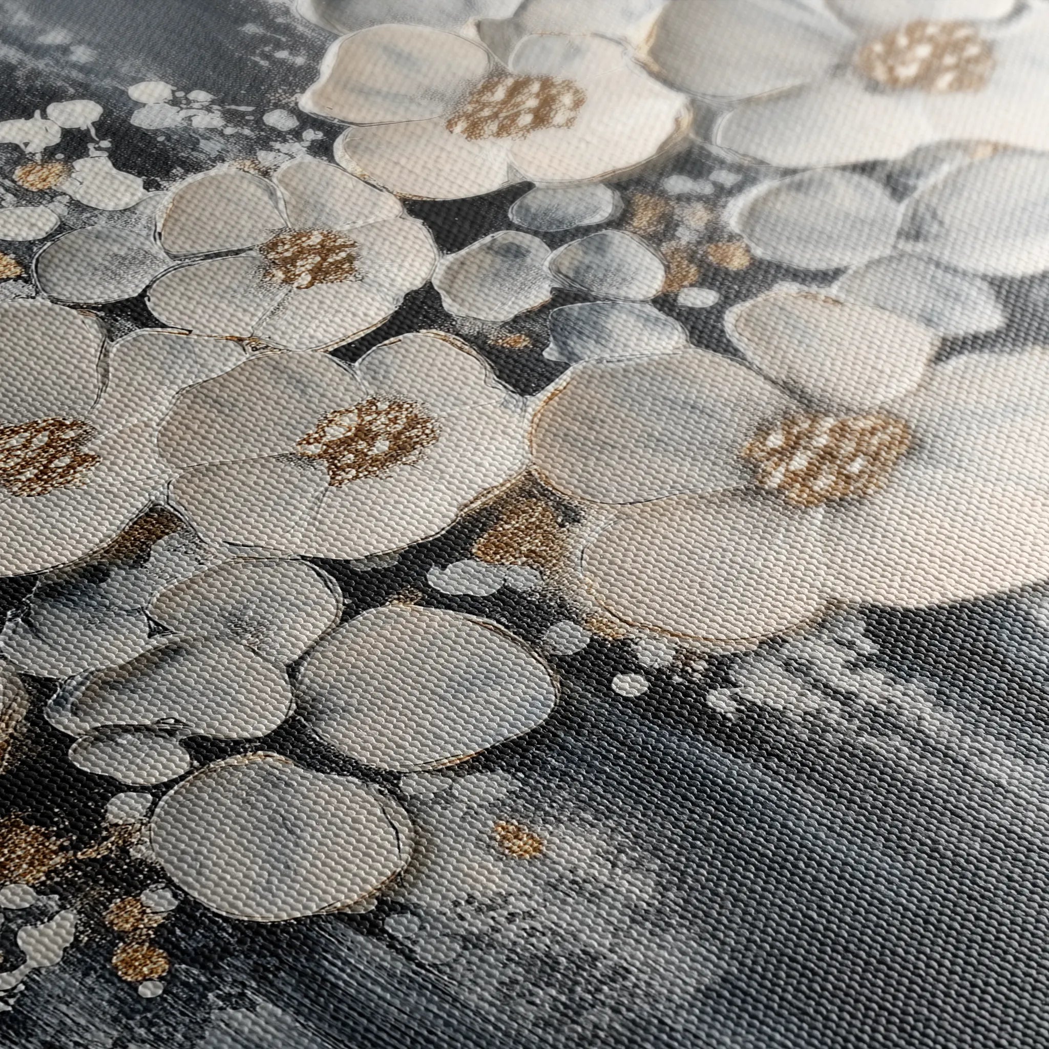 Floral 800 Canvas Art 18" x 24" / 45 x 60 cm / Black