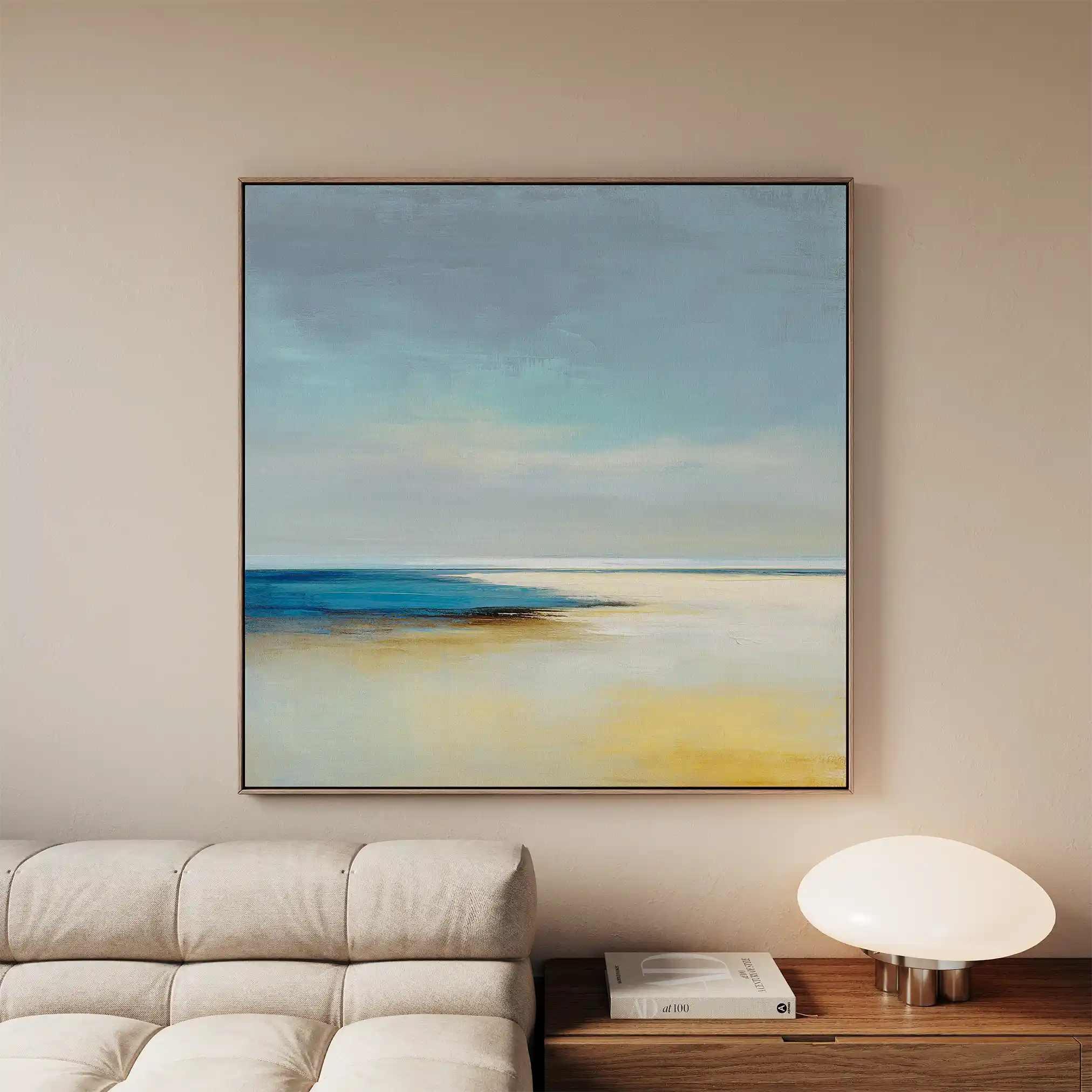 Abstract 801 Canvas Art 16" x 16" / 40 x 40 cm / Black