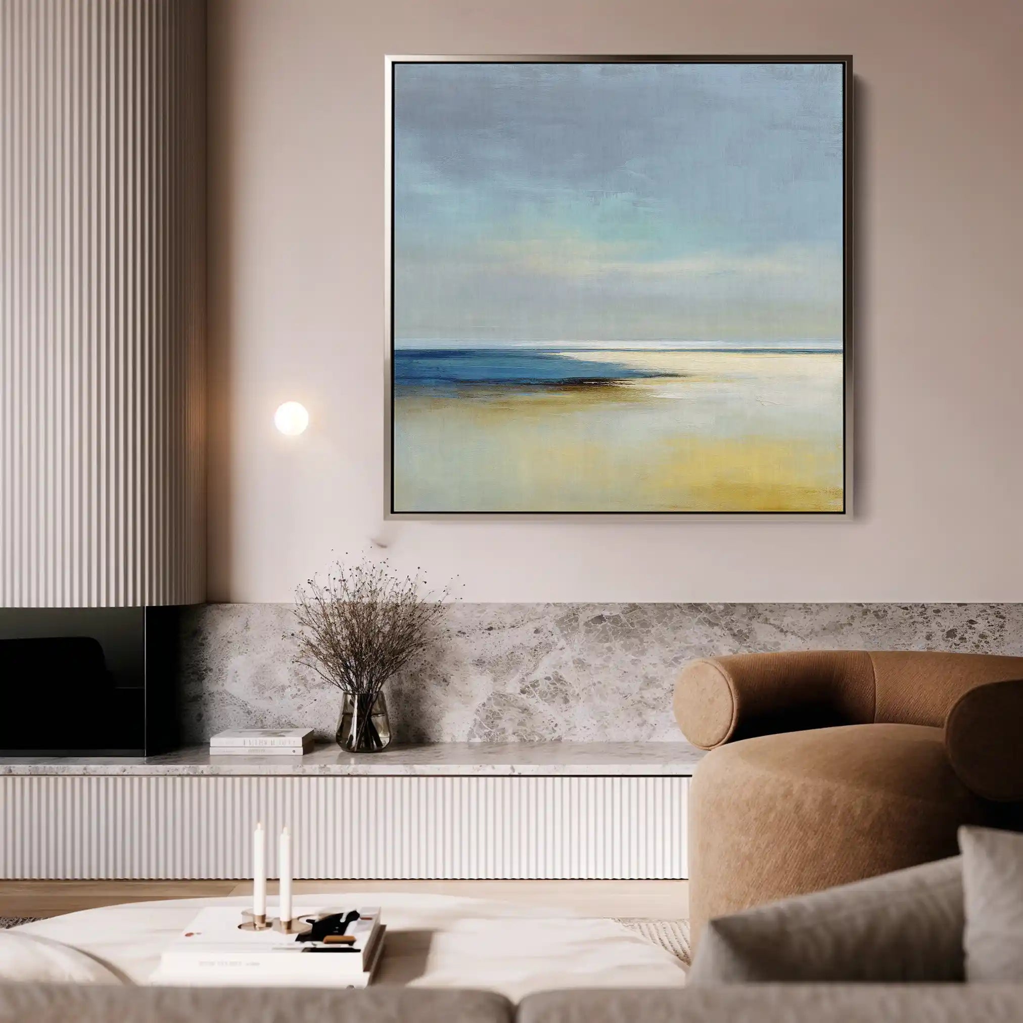 Abstract 801 Canvas Art 16" x 16" / 40 x 40 cm / Black