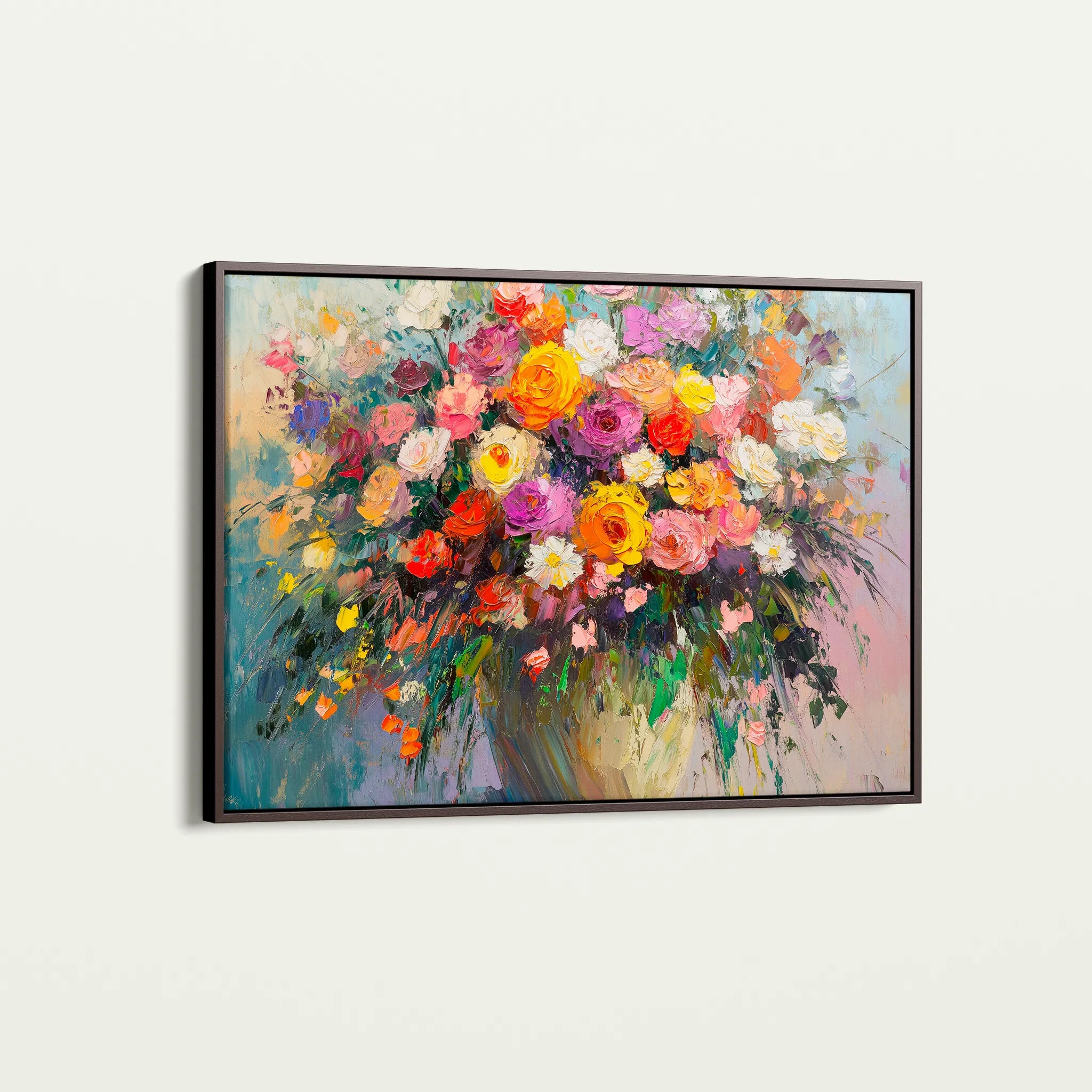 Floral 801 Canvas Art 18" x 24" / 45 x 60 cm / Black