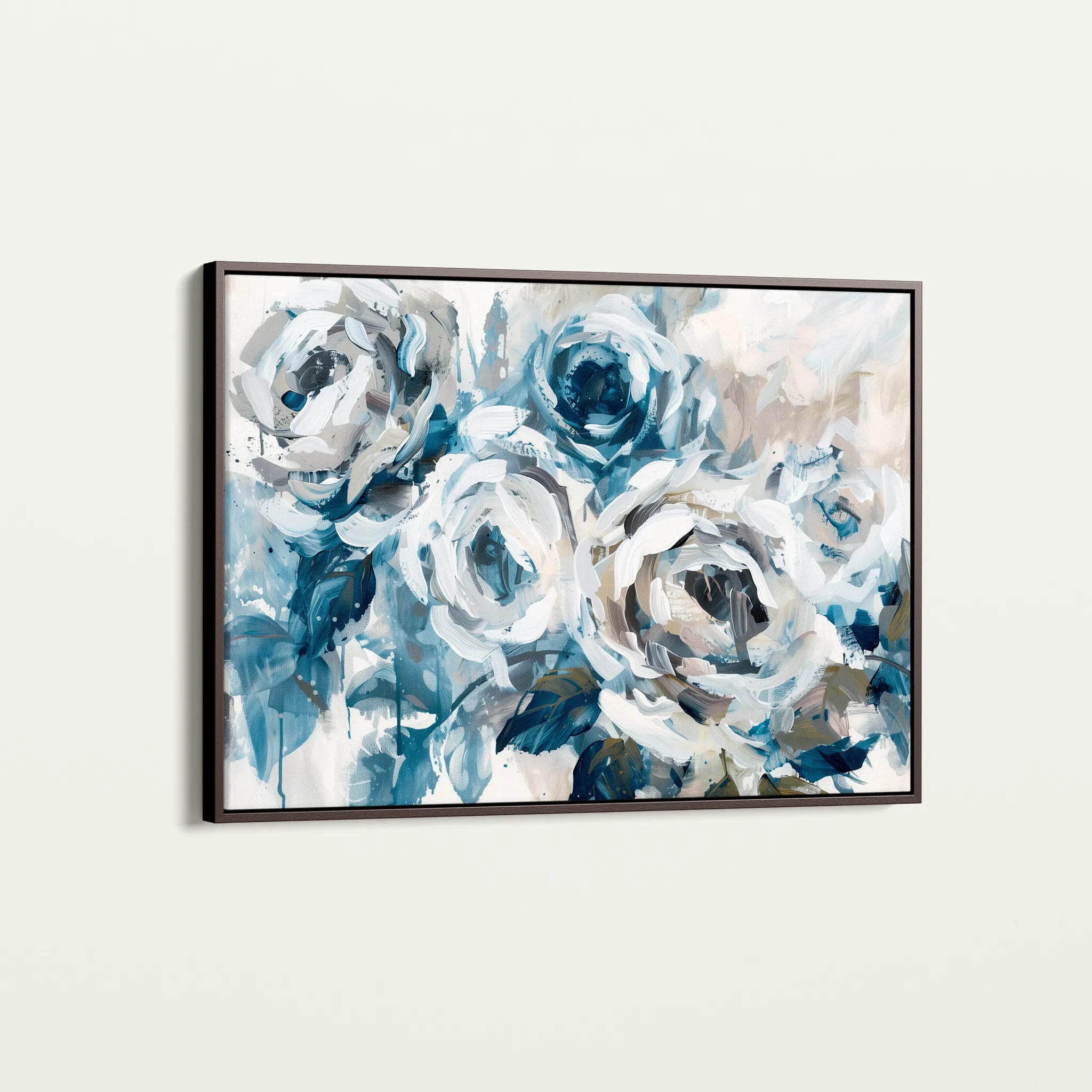 Floral 802 Canvas Art 18" x 24" / 45 x 60 cm / Black