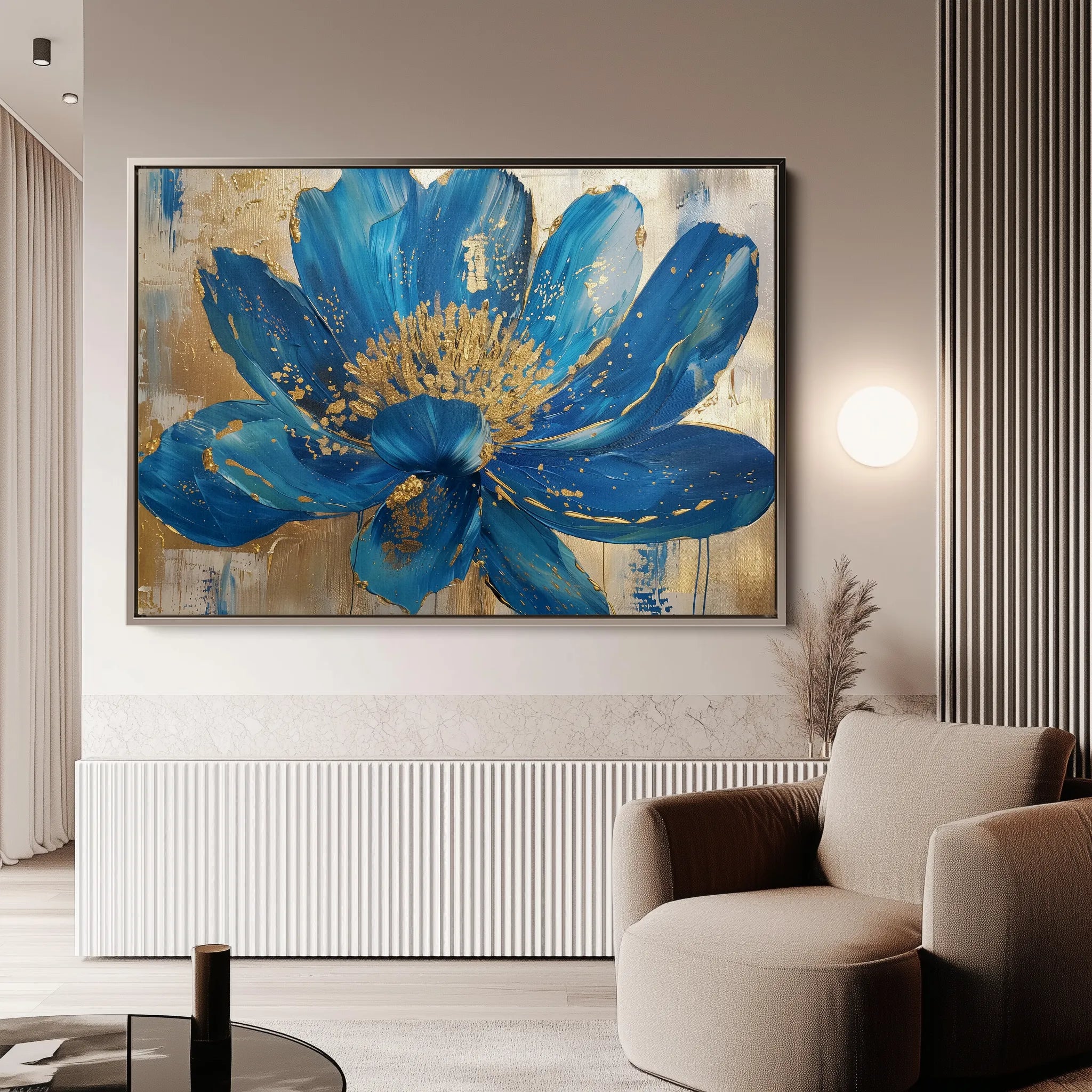 Floral 804 Canvas Art 18" x 24" / 45 x 60 cm / Black