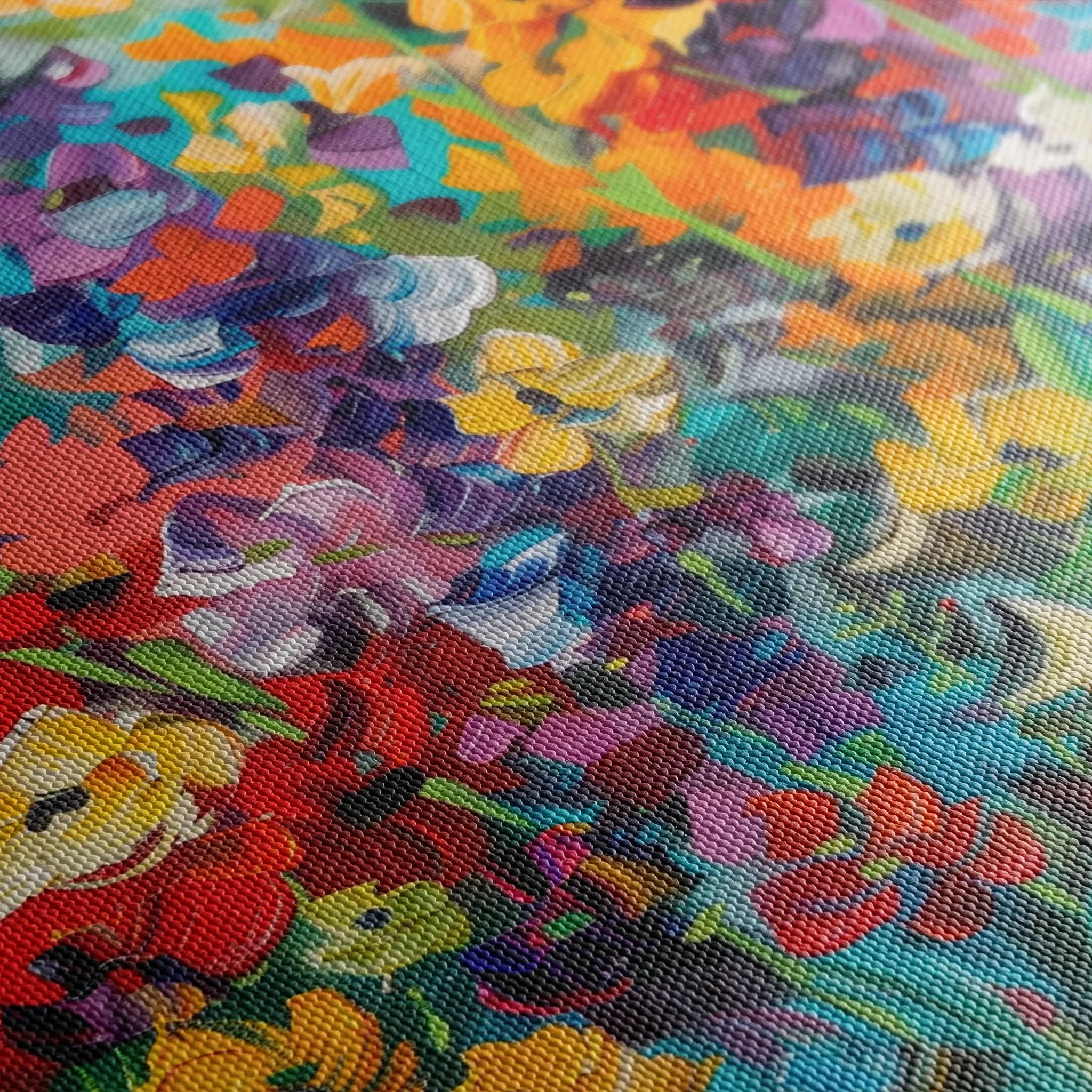 Floral 805 Canvas Art 18" x 24" / 45 x 60 cm / Black