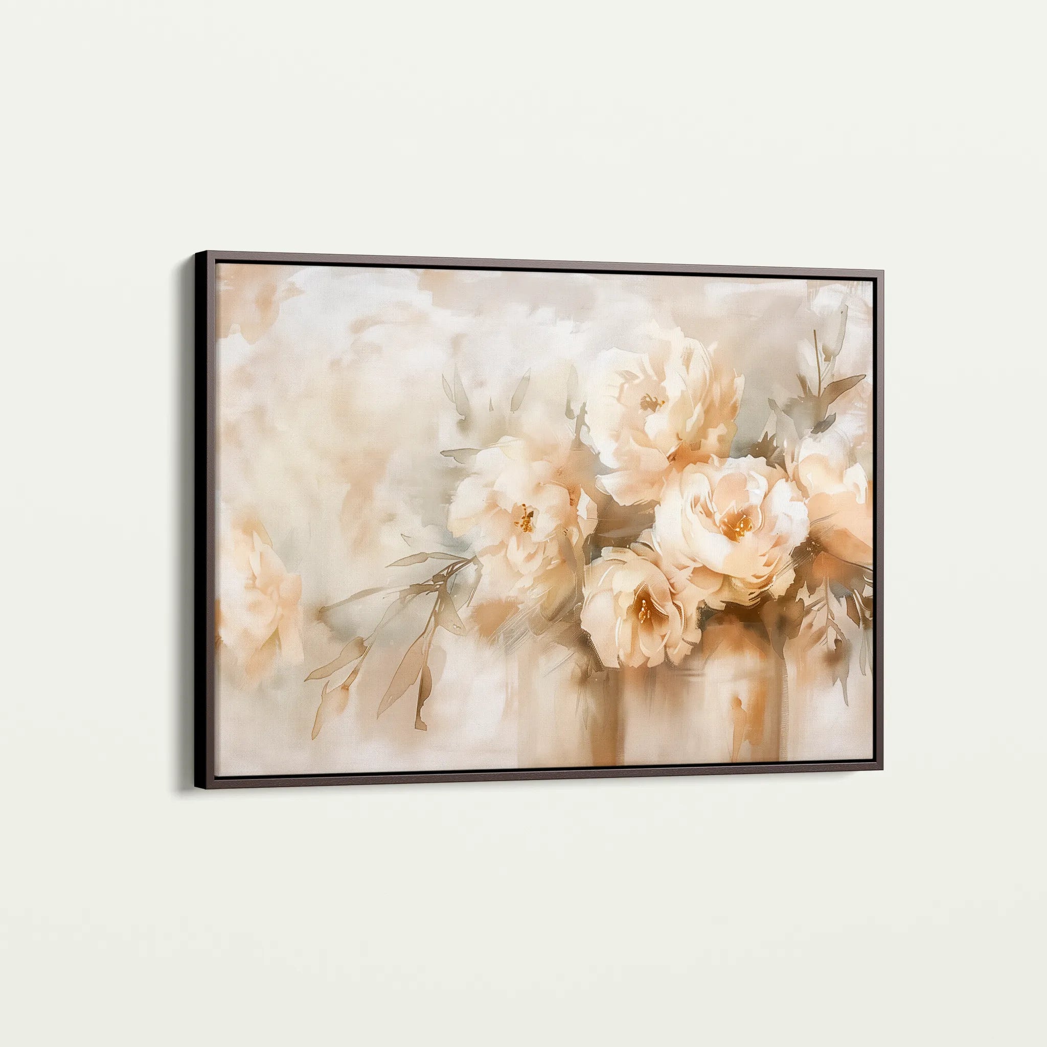 Floral 806 Canvas Art 18" x 24" / 45 x 60 cm / Black