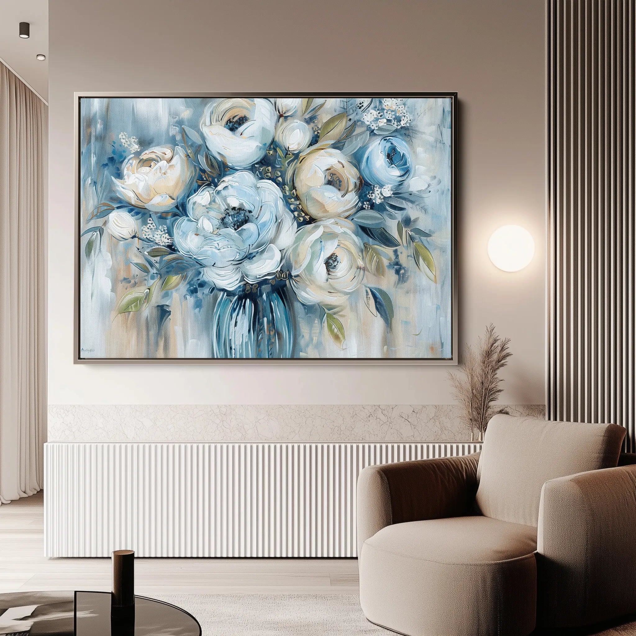 Floral 807 Canvas Art 18" x 24" / 45 x 60 cm / Black