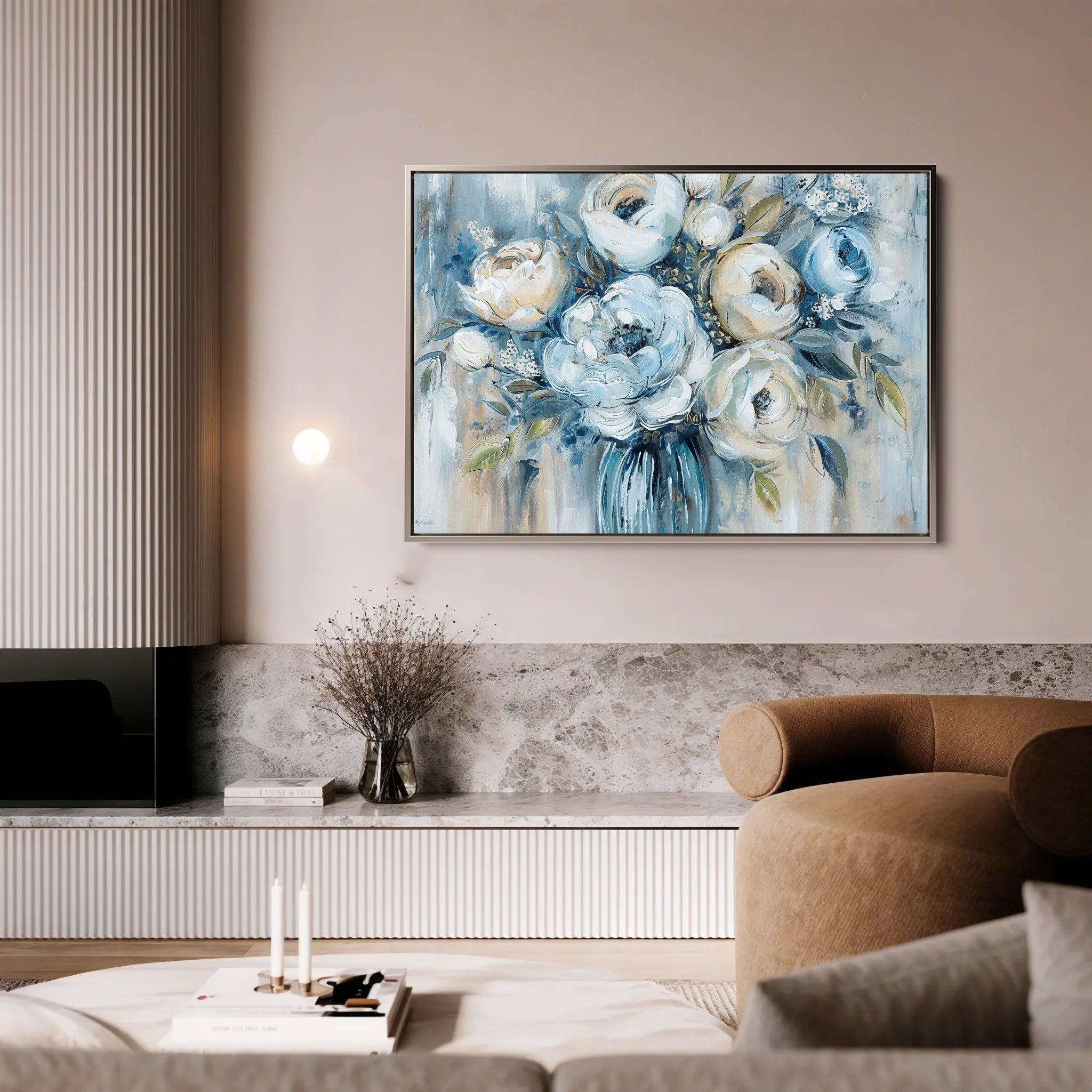 Floral 807 Canvas Art 18" x 24" / 45 x 60 cm / Black