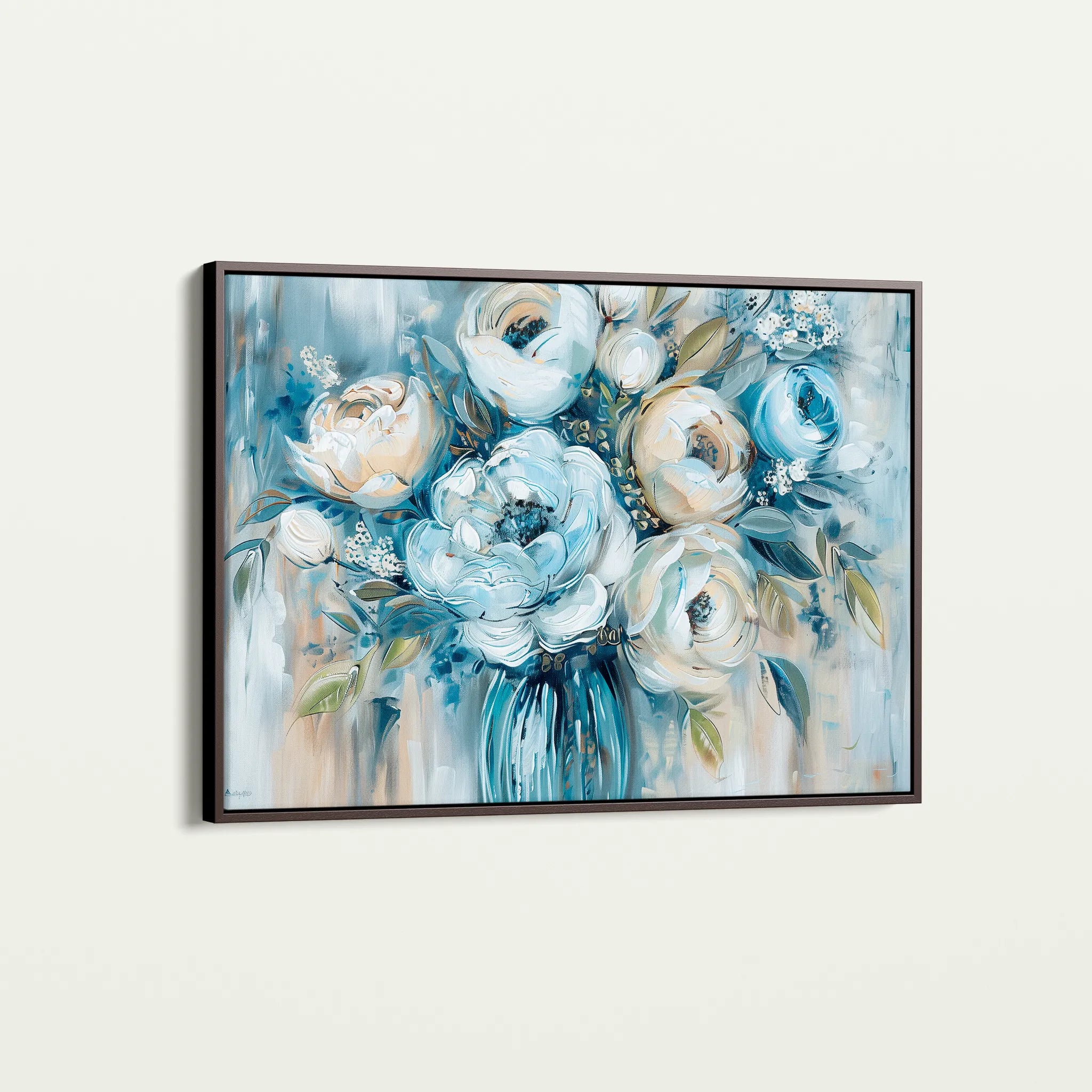 Floral 807 Canvas Art 18" x 24" / 45 x 60 cm / Black