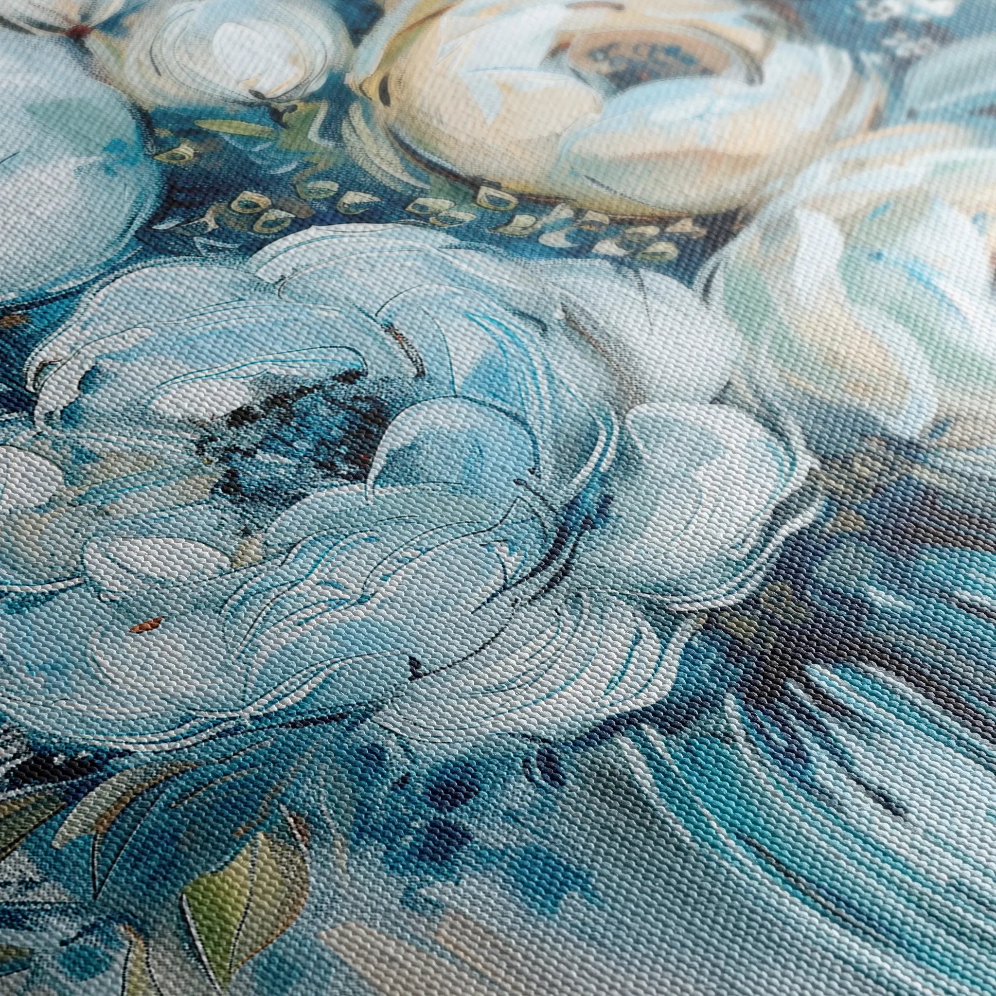 Floral 807 Canvas Art 18" x 24" / 45 x 60 cm / Black