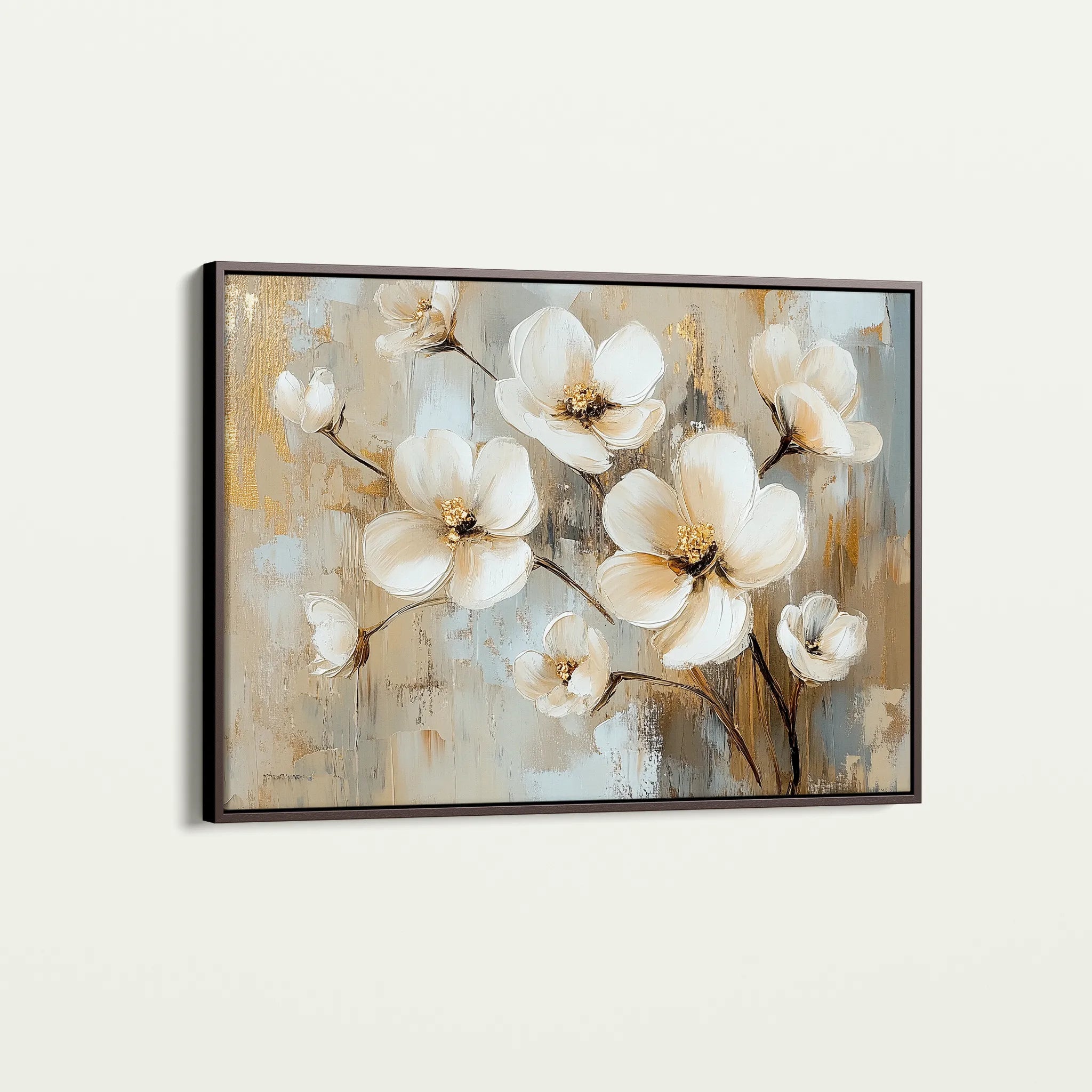 Floral 808 Canvas Art 18" x 24" / 45 x 60 cm / Black