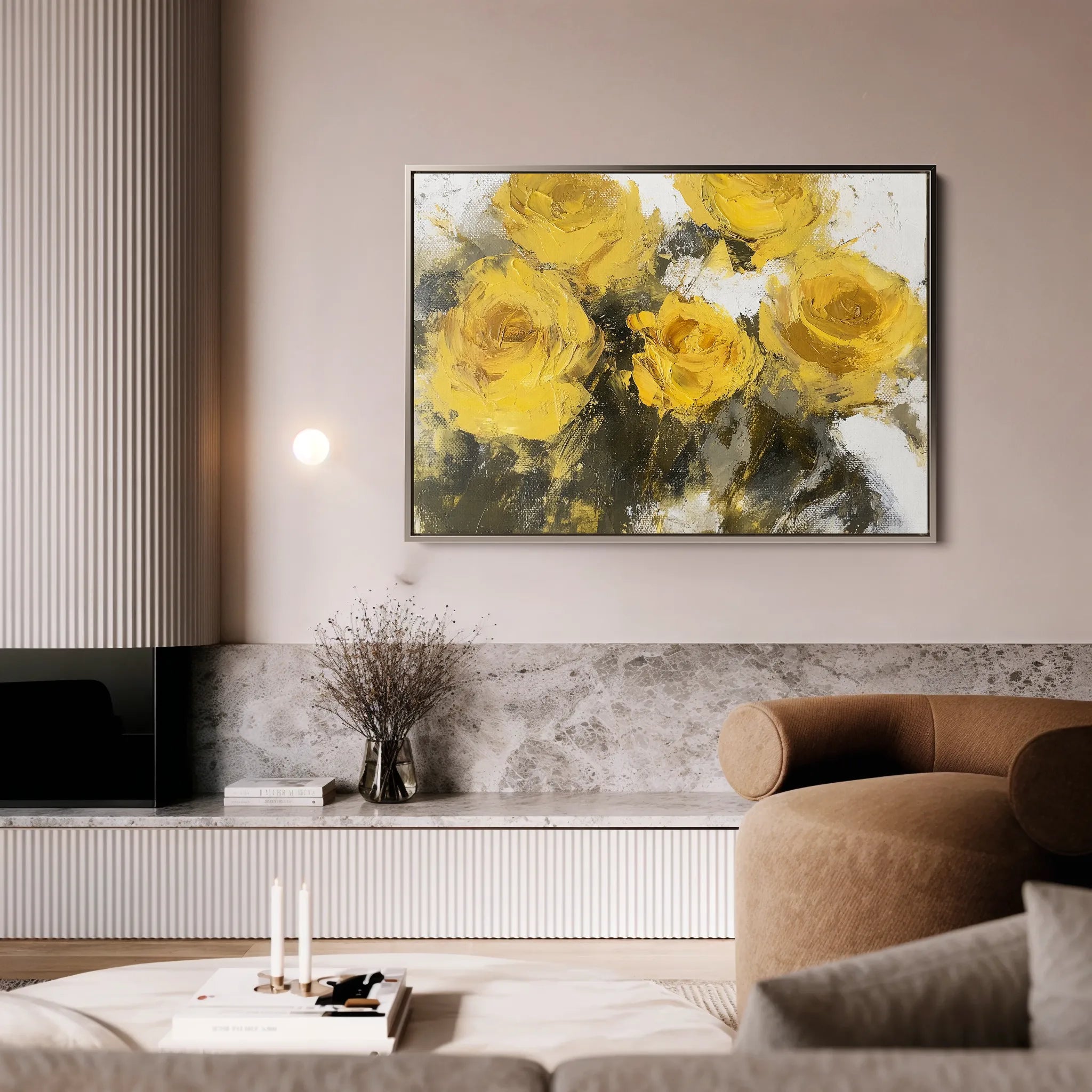 Floral 809 Canvas Art 18" x 24" / 45 x 60 cm / Black